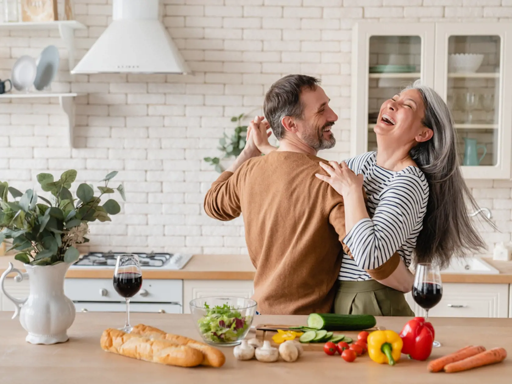 Happy,Cheerful,Middle-aged,Mature,Couple,Family,Parents,Dancing,Together,In
