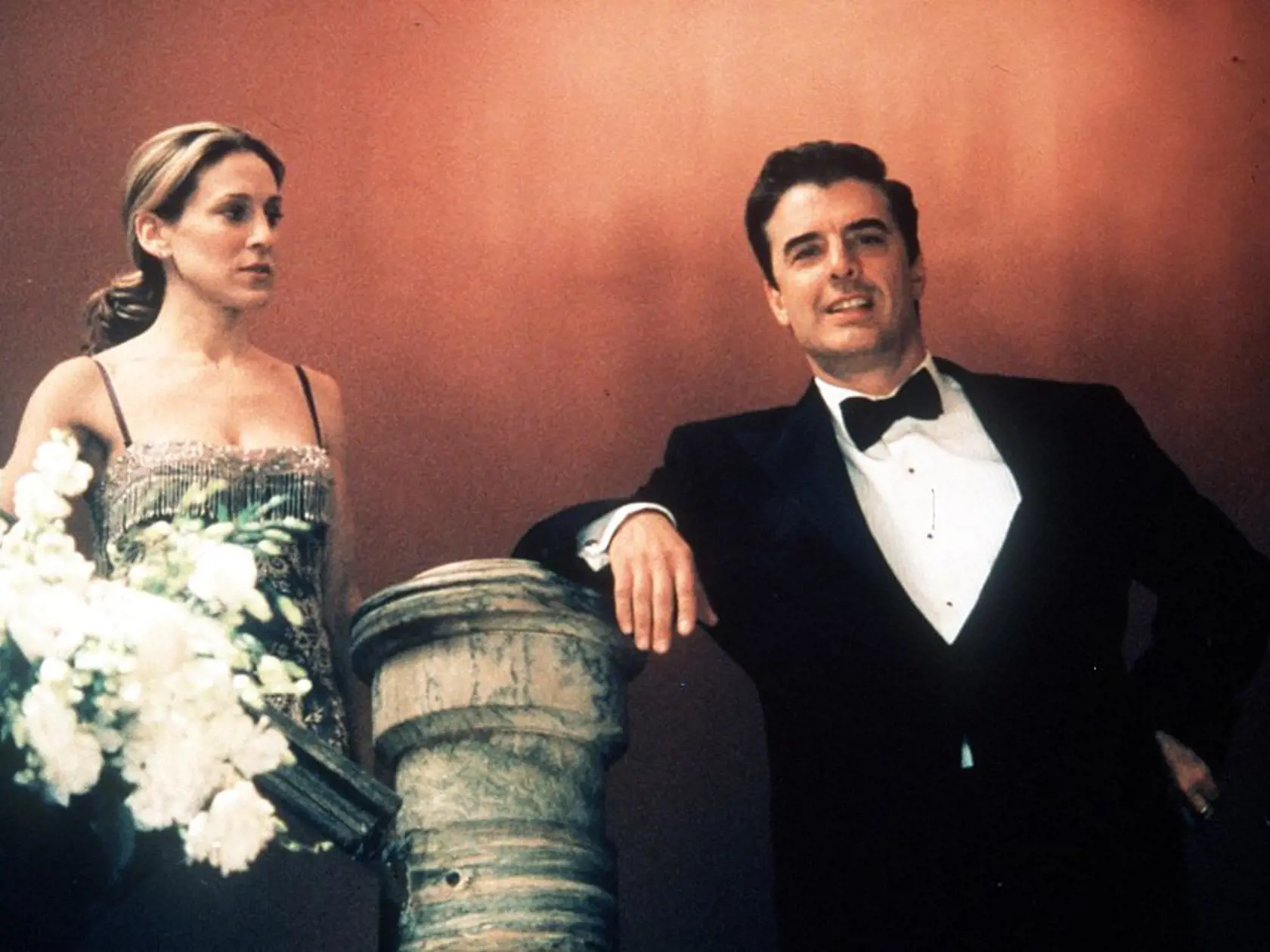 Herec Chris Noth a herečka Sarah Jessica Parker v Sexe v meste