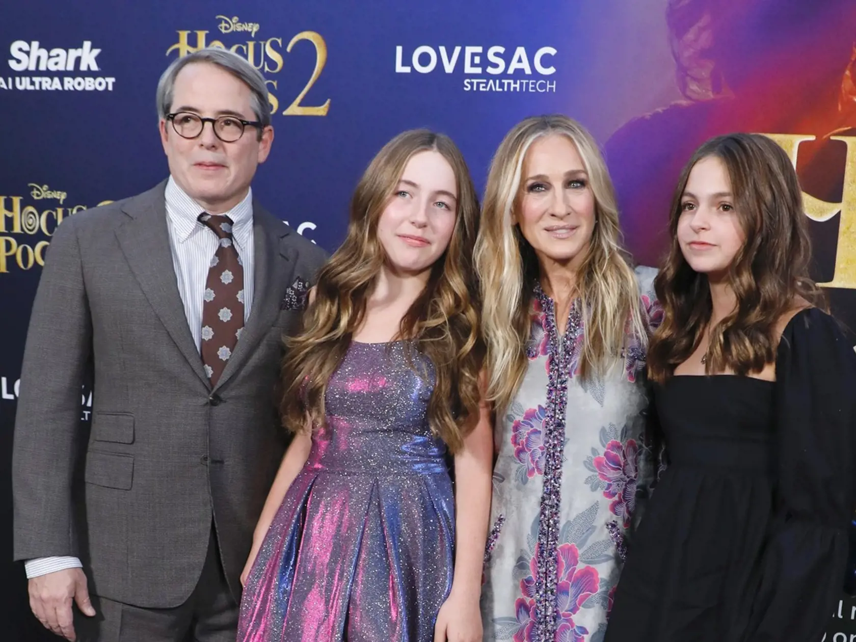Sarah Jessica Parker s manželom Matthewom Broderickom a dcérami.