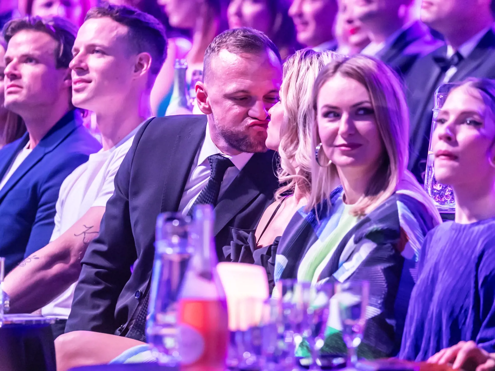 Prvé kolo Lets Dance 2024. Na snímke marián Gáborík s manželkou Ivanou. 