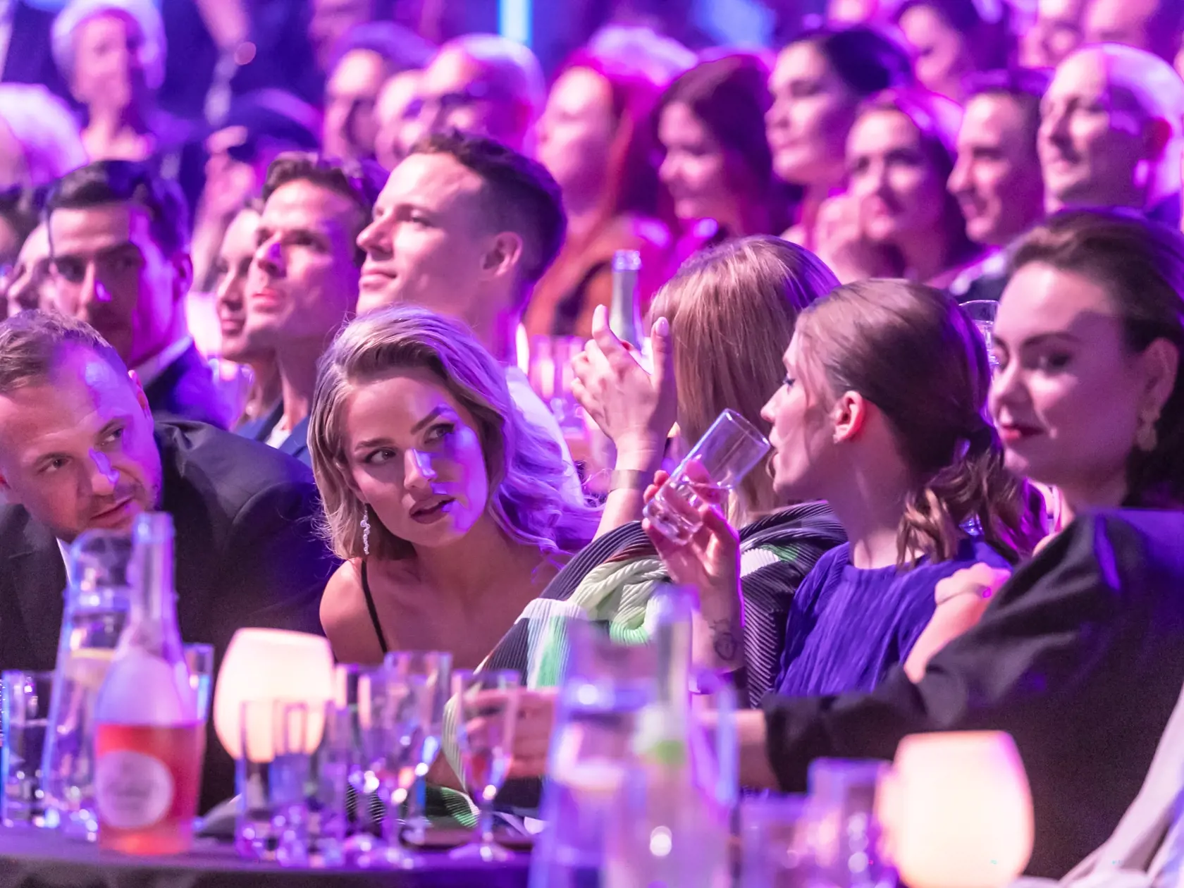 Prvé kolo Lets Dance 2024. Na snímke Marián Gáborík s manželkou Ivanou. 