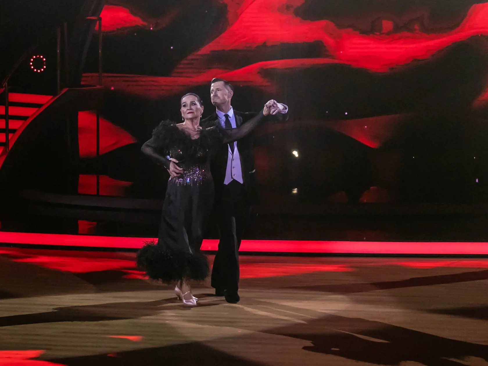Prvé kolo Lets Dance 2024. Na snímke Hana Gregorová a Róbert Pavlík. 