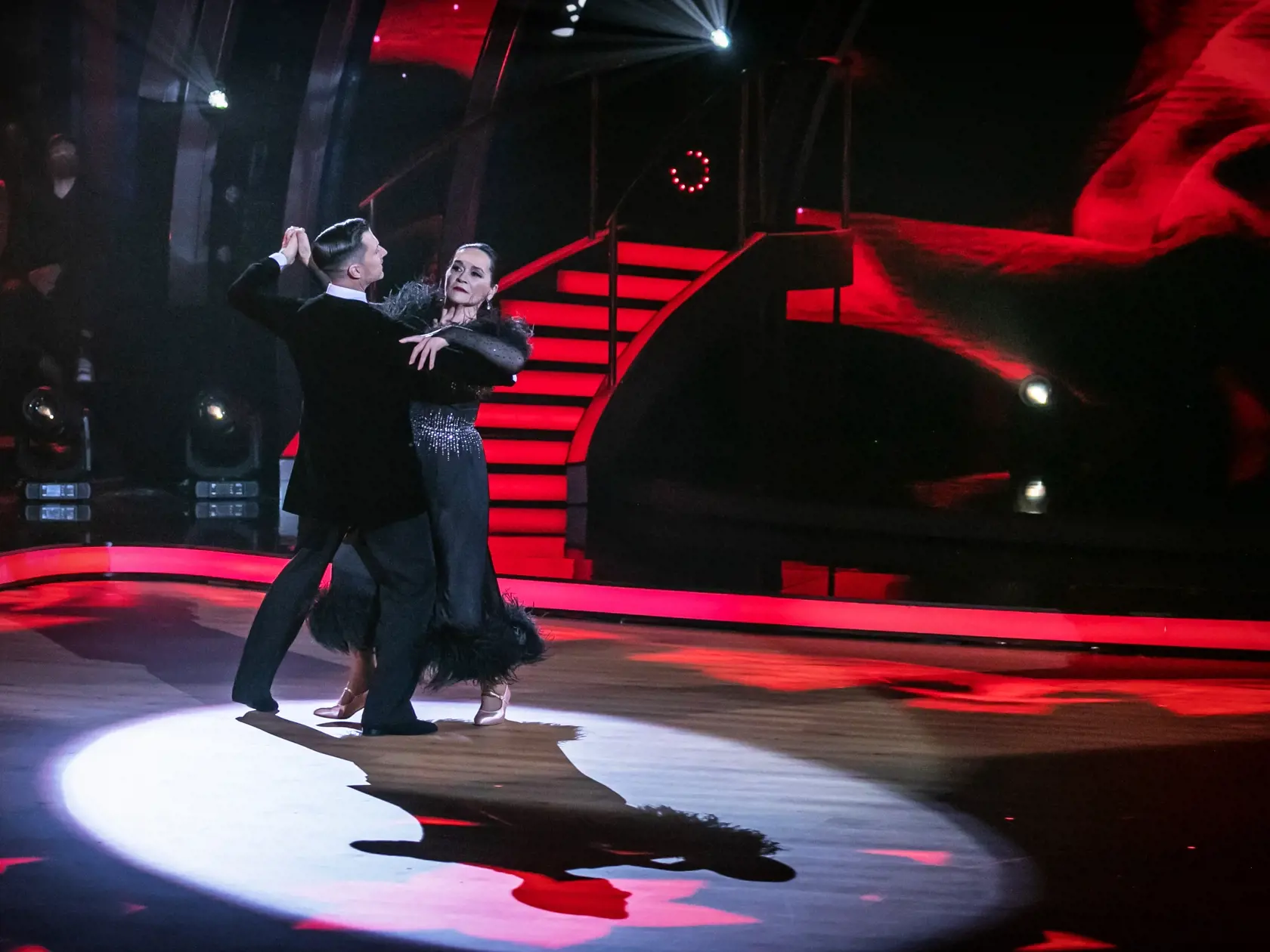 Prvé kolo Lets Dance 2024. Na snímke Hana Gregorová a Róbert Pavlík. 