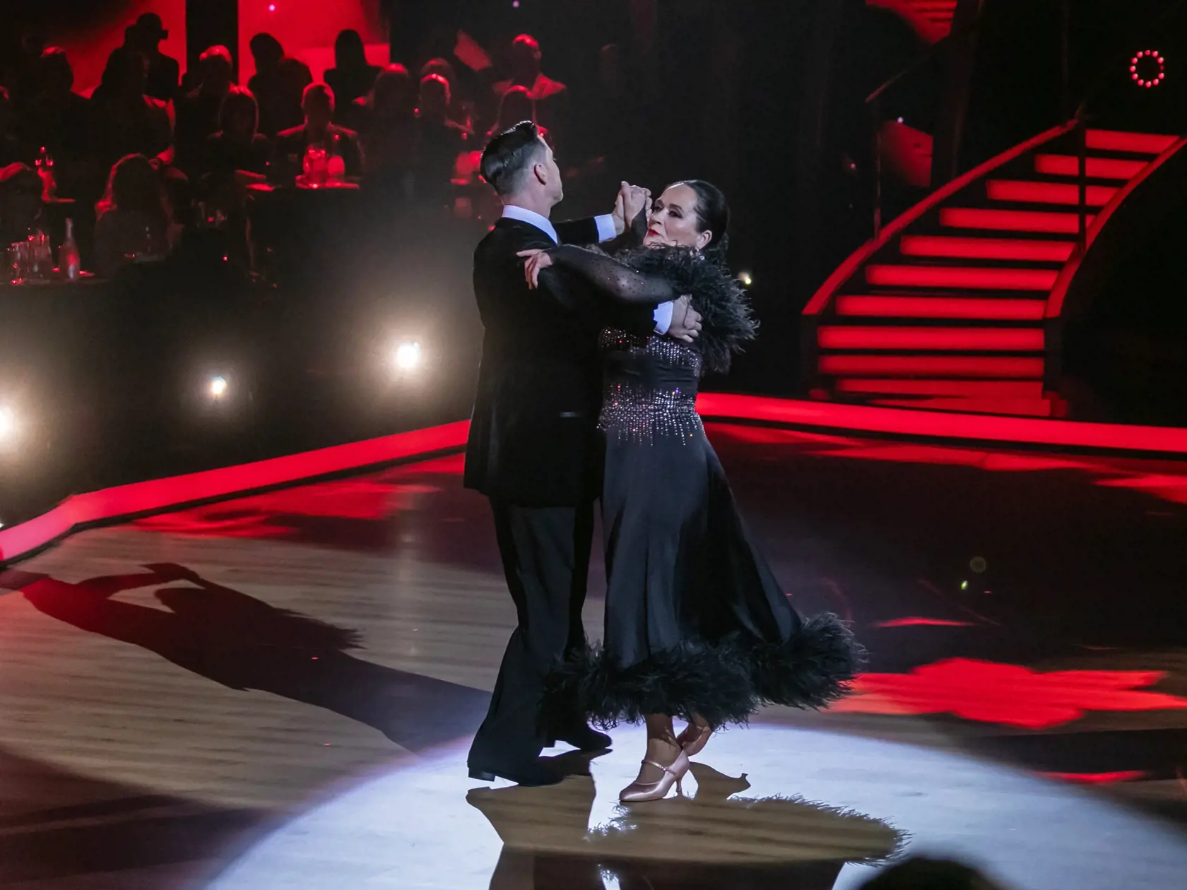 Prvé kolo Lets Dance 2024. Na snímke Hana Gregorová a Róbert Pavlík. 
