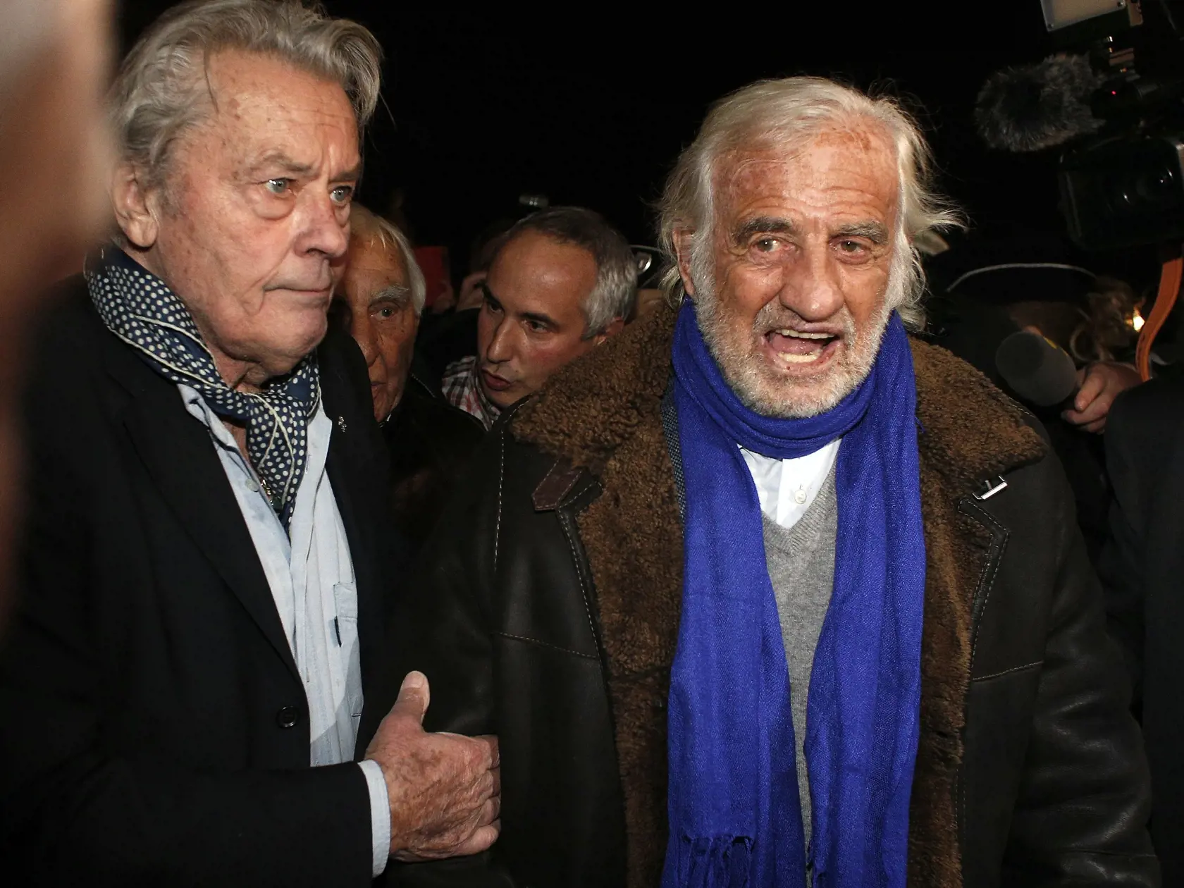 francúzski herci Alain Delon a Jean-Paul Belmondo.