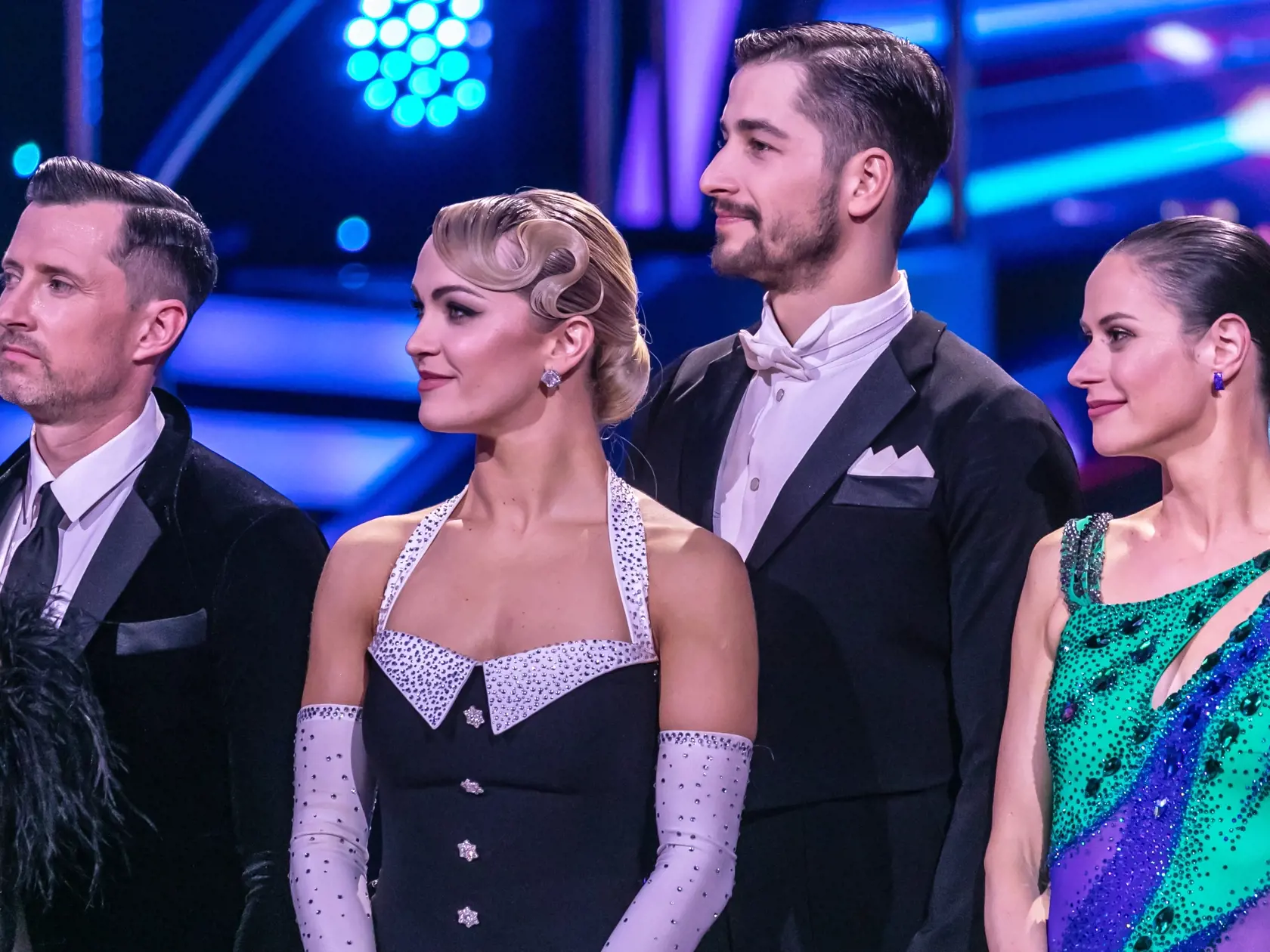 Prvé kolo Lets Dance 2024. Na snímke Jakub Jablonský a Eliška Lenčešová.