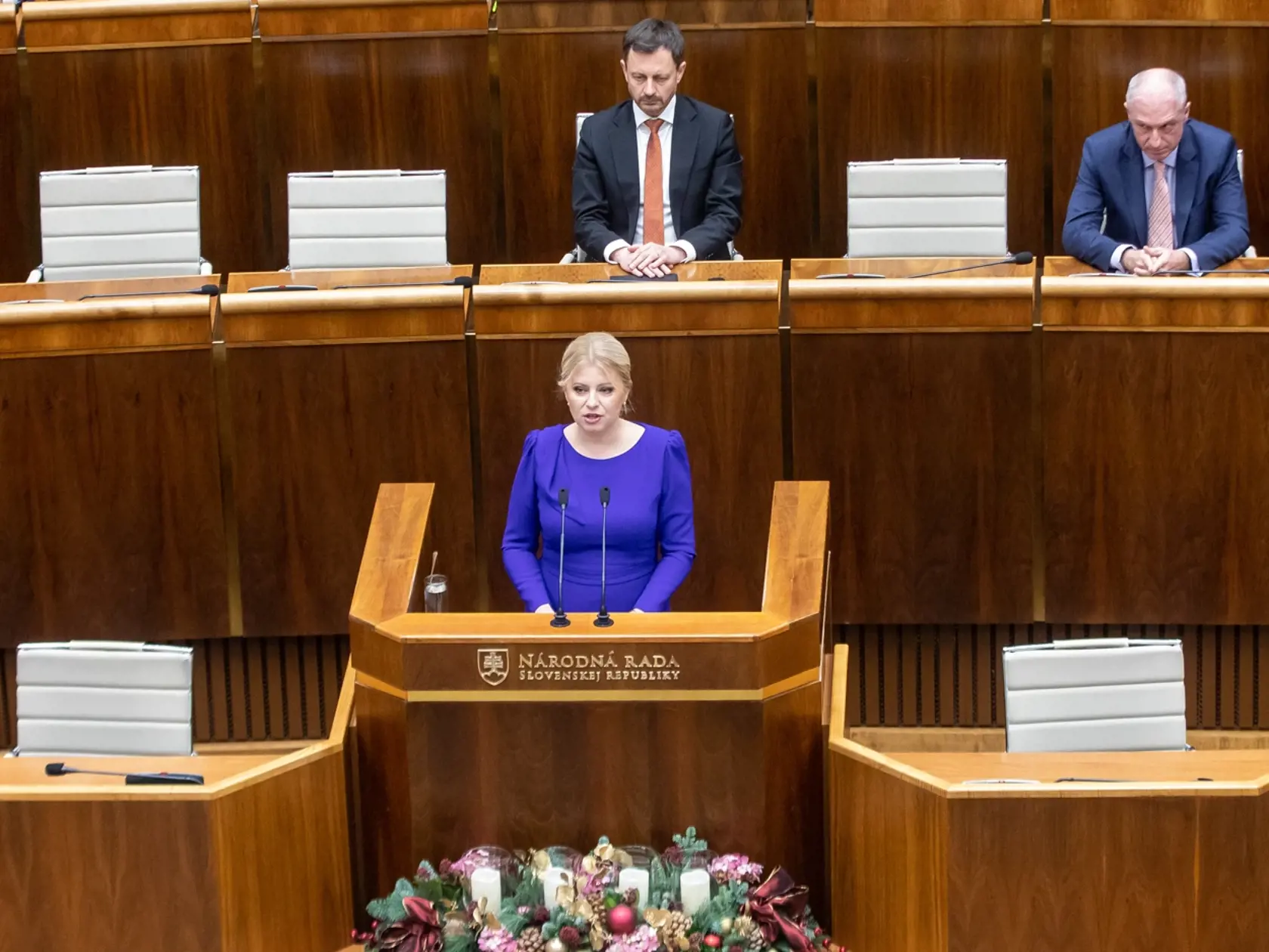 Prezidentka Zuzana Čaputová vystúpila so správou o stave republiky pred poslancami NR SR (29. november 2022).