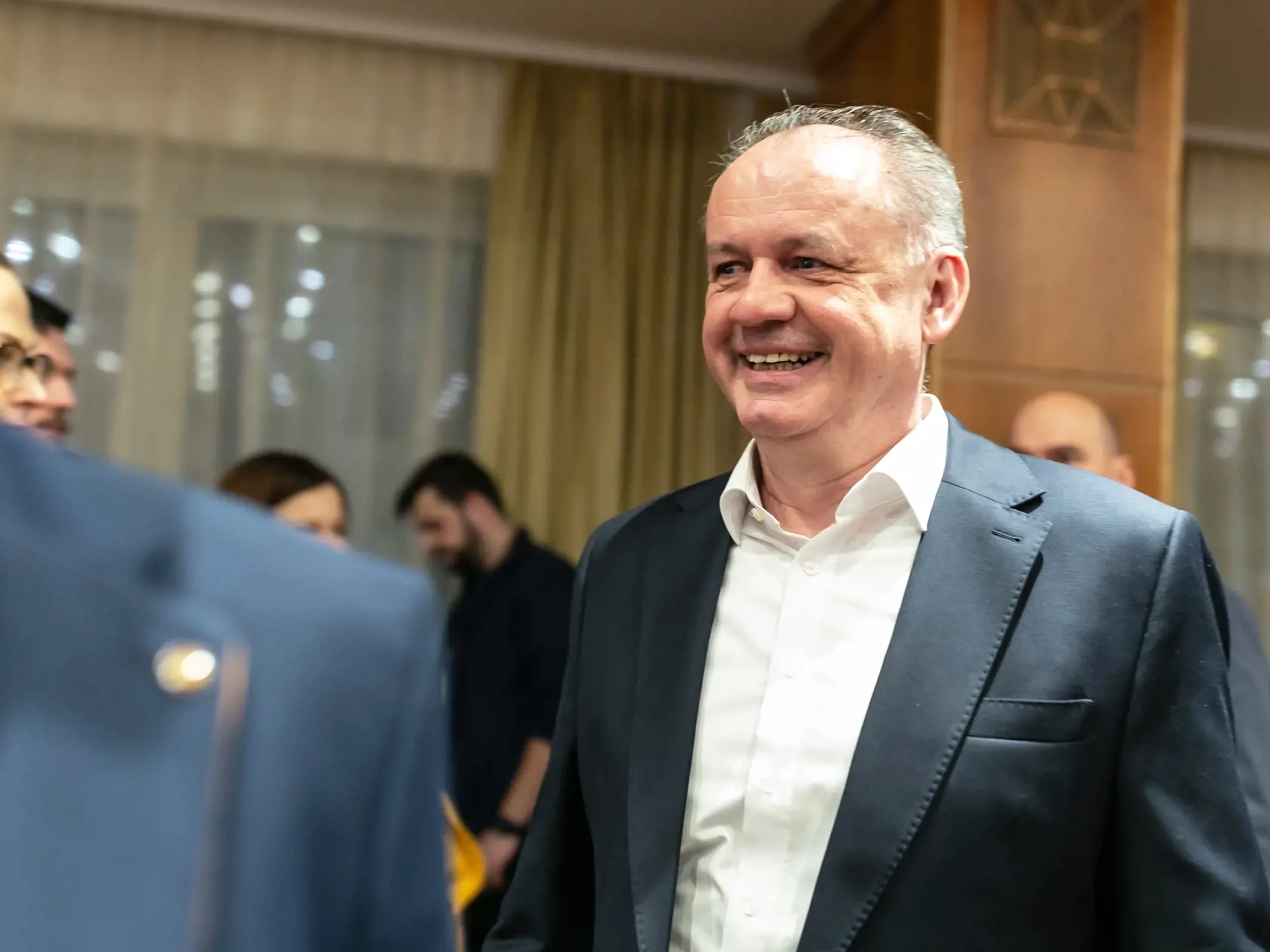 Andrej Kiska v centrále politickej strany Za ľudí počas volieb do Národnej rady Slovenskej republiky, 29.2.2020.