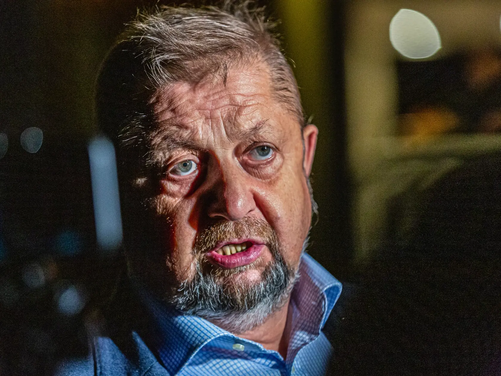 Na snímke Štefan Harabin v centrále politickej strany Vlasť počas volebnej noci do Národnej rady Slovenskej republiky, 29.2.2020.