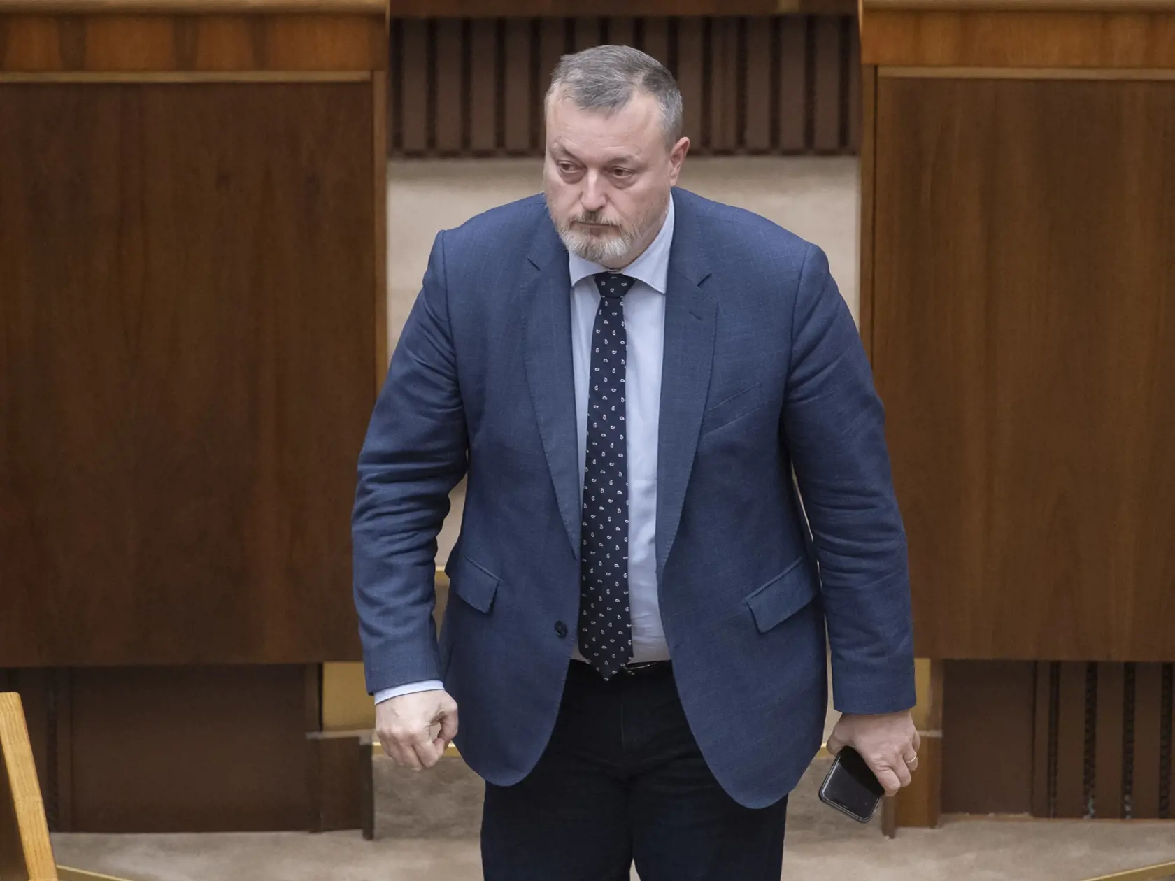 Na snímke minister práce, sociálnych vecí a rodiny SR Milan Kajniak (Sme rodina) počas 78. schôdze NRSR 24. januára 2023 v Bratislave. FOTO TASR - Martin Baumann