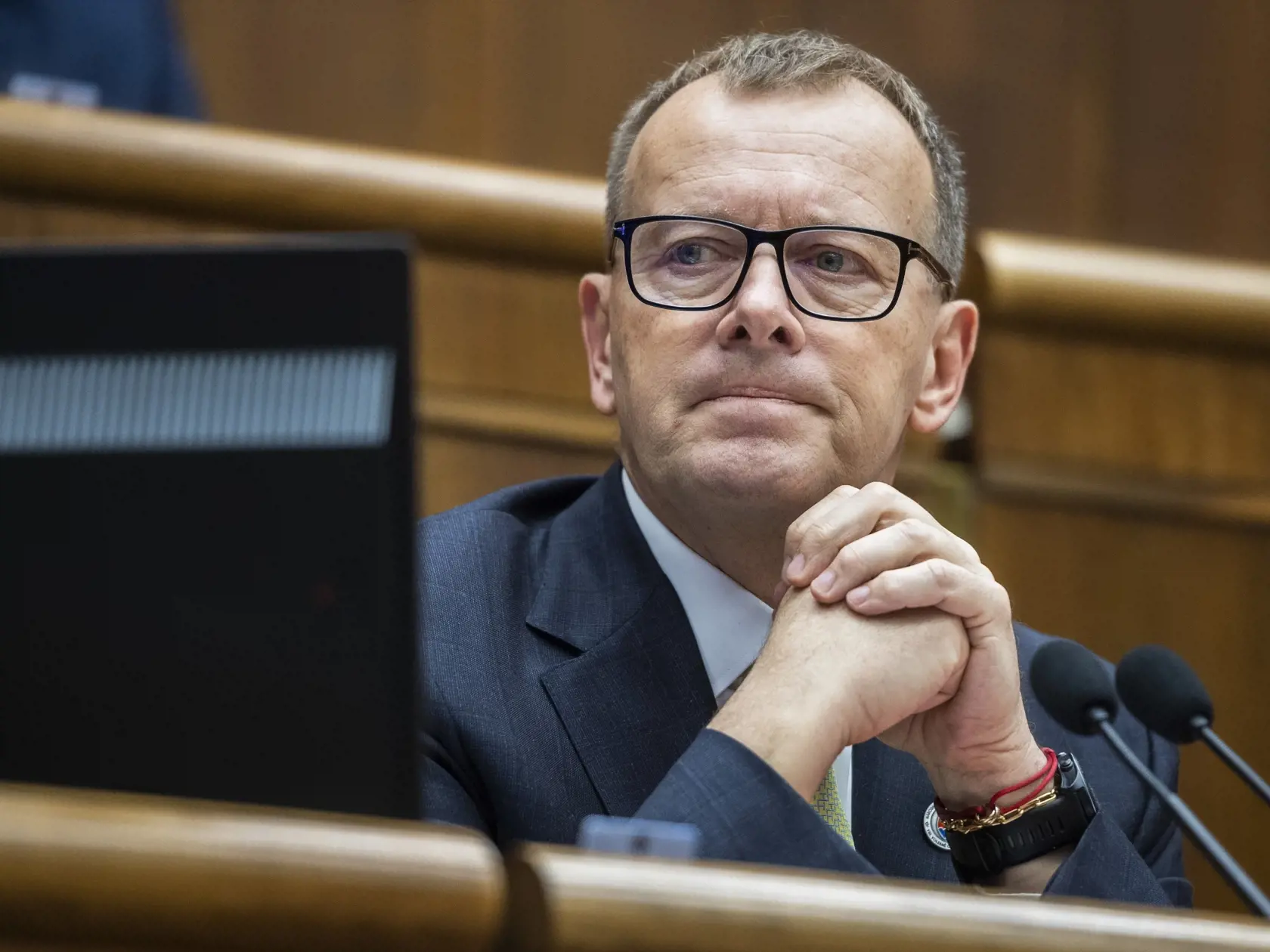 Na snímke predseda NRSR Boris Kollár (Sme rodina) počas hlasovania na 78. schôdzi NRSR o zmene Ústavy na skrátenie volebného obdobia v Bratislave 25. januára 2023. FOTO TASR - Jaroslav Novák