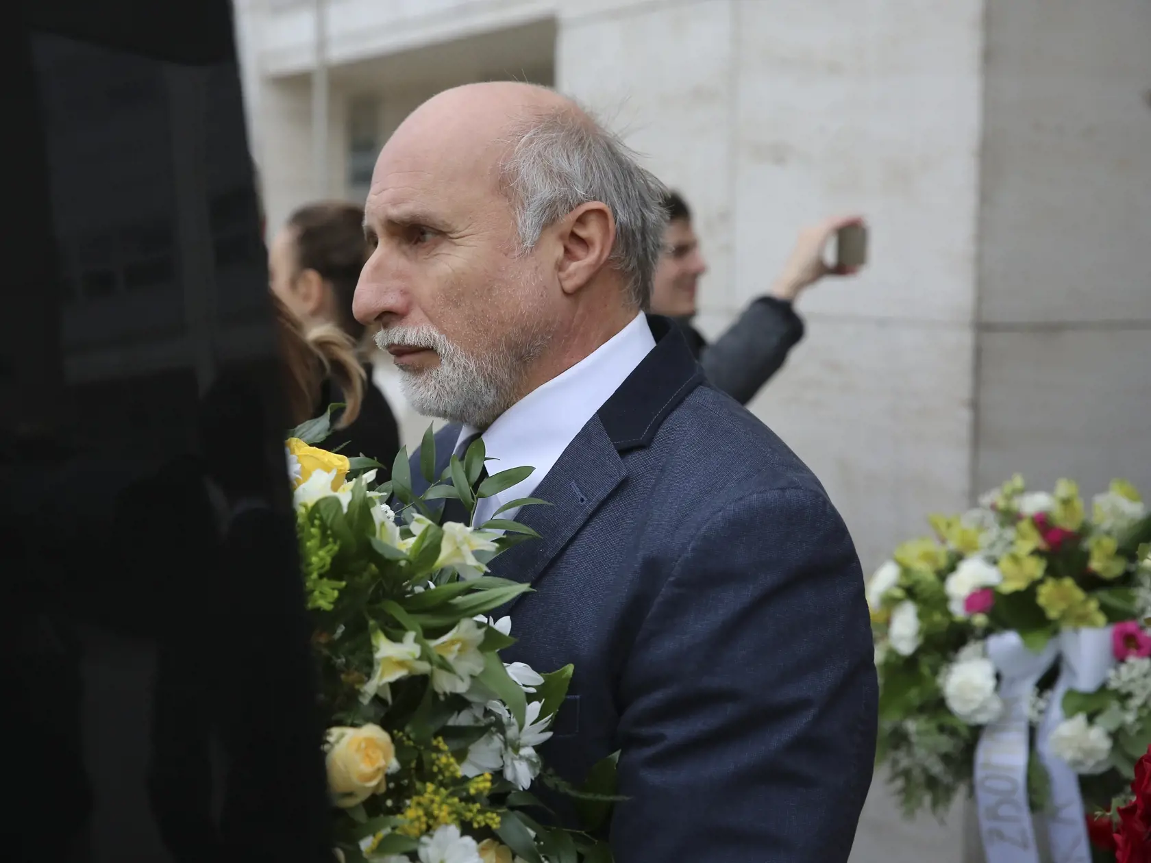 Na snímke pohreb slovenského herca Mariána Labudu v novej budove SND