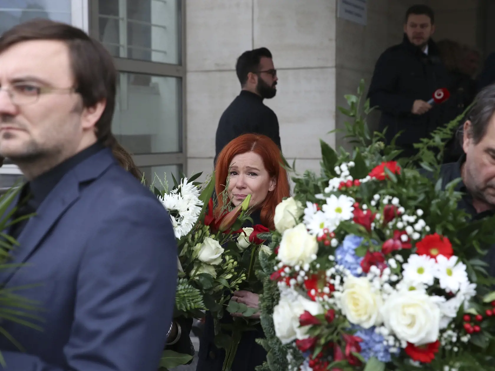 Na snímke HELENA KRAJČIOVÁ na pohrebe slovenského herca Mariána Labudu v novej budove SND