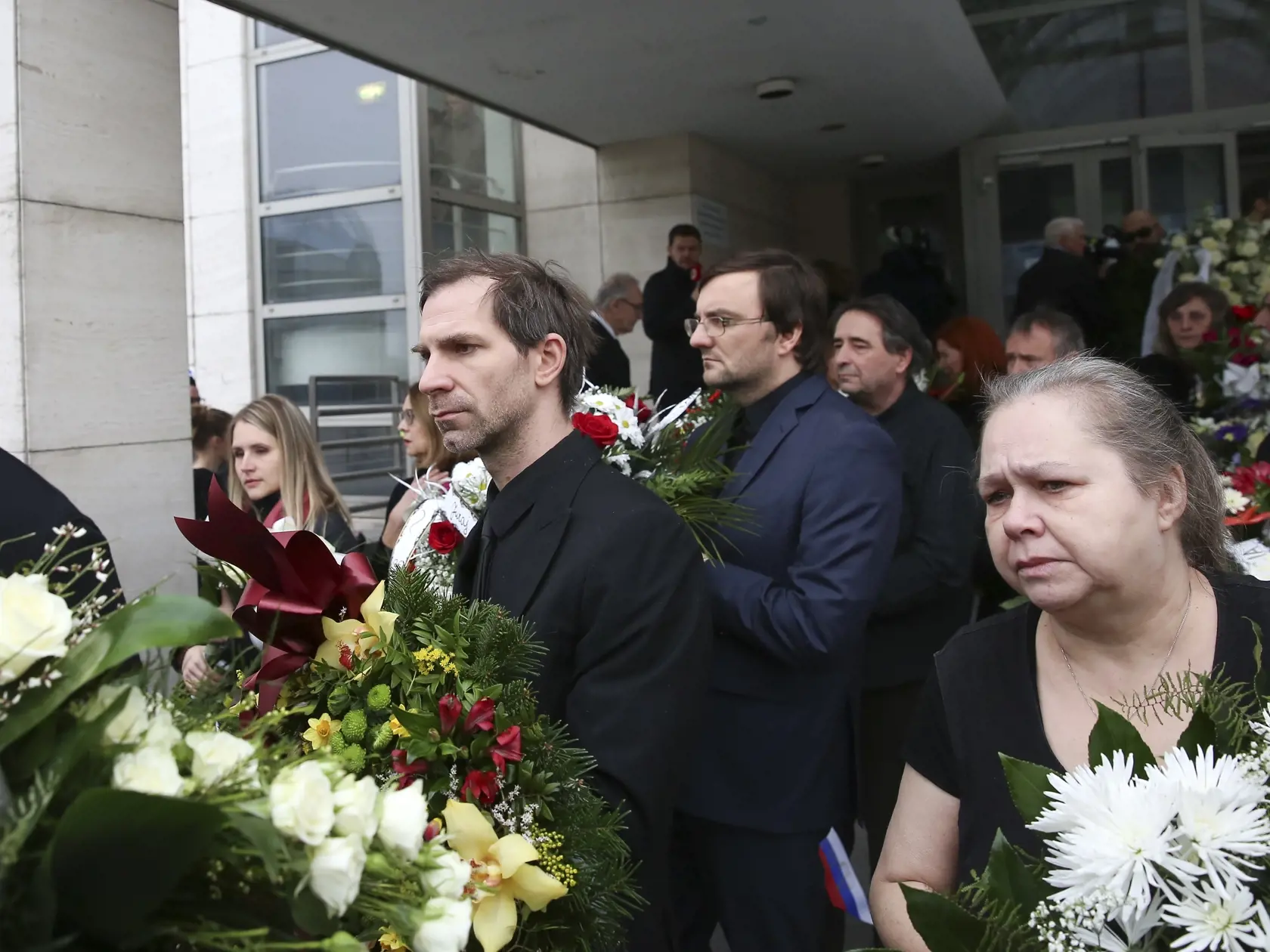 Na snímke Ondrej Kovaľ na pohrebe slovenského herca Mariána Labudu v novej budove SND