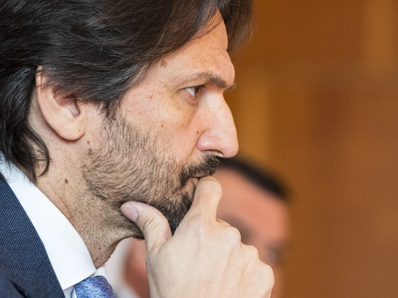 Na snímke advokát Robert Kaliňák počas tlačovej konferencie právnych zástupcov Miroslava Výboha k predloženiu dôkazov o lživom konaní OČTK a manipulácii trestného konania vo veci Mýtnik III v Bratislave 11. apríla 2022. FOTO TASR - Jaroslav Novák