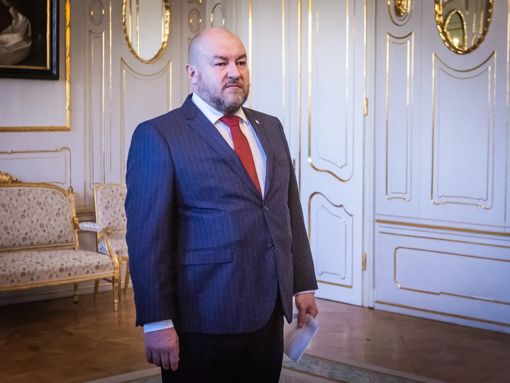 Prezident Slovenskej republiky Peter Pellegrini prijal poslanca Národnej rady SR Rudolfa Huliaka. Na snímke Rudolf Huliak.