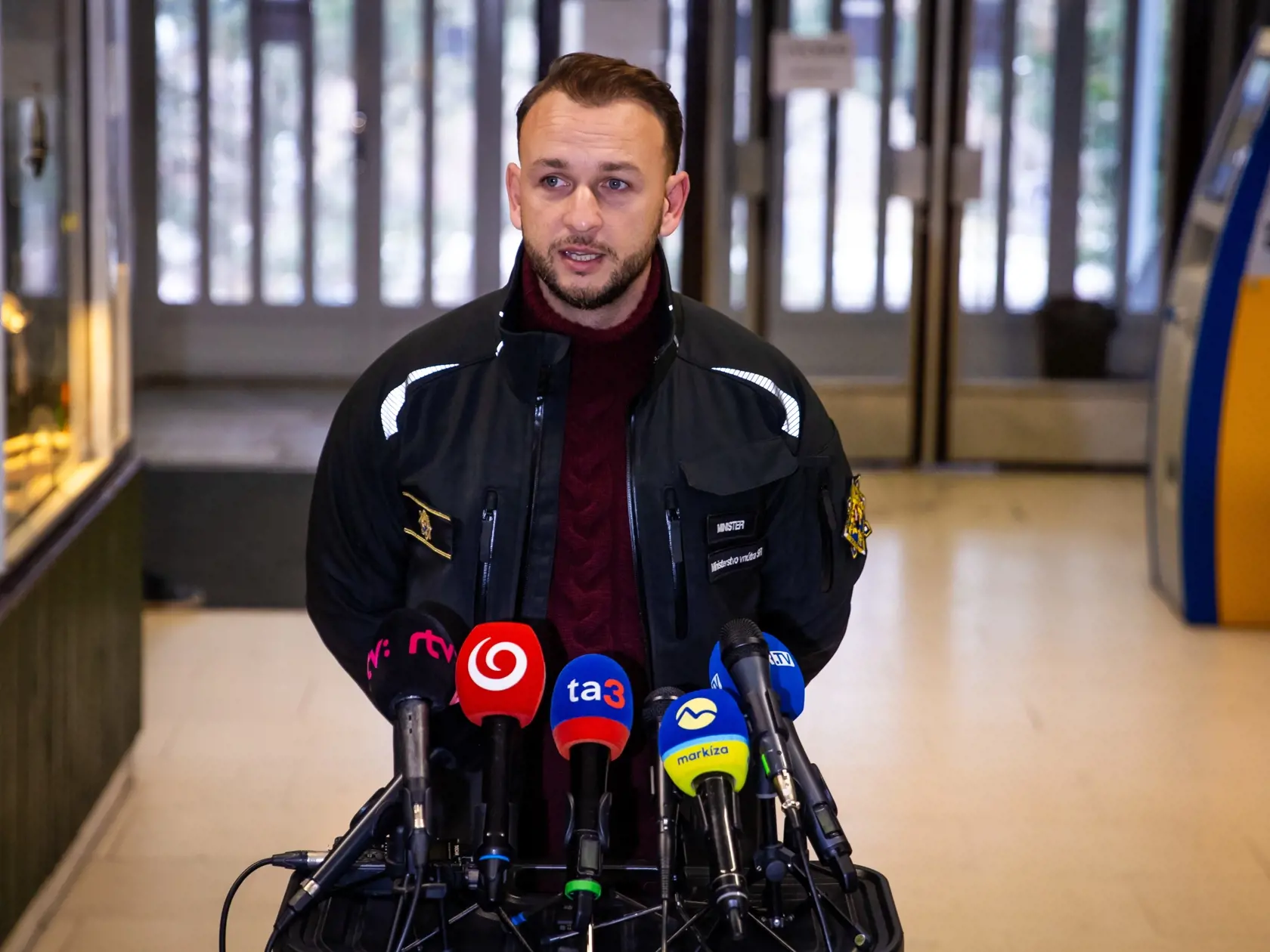 Brífing ministra vnútra na tému novinky v agende vydávania dokladov. Na snímke minister vnútra Matúš Šutaj Eštok.