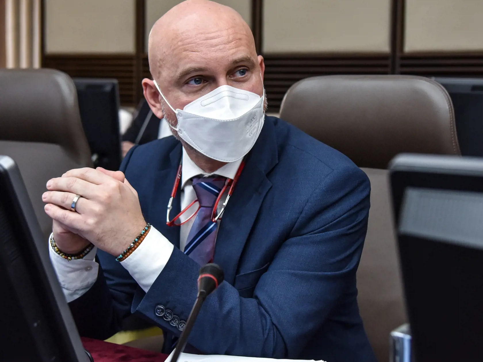Na snímke minister školstva, vedy, výskumu a športu SR Branislav Gröhling (SaS) počas 48. rokovania vlády SR 22. decembra 2021 v Bratislave. FOTO TASR - Pavol Zachar