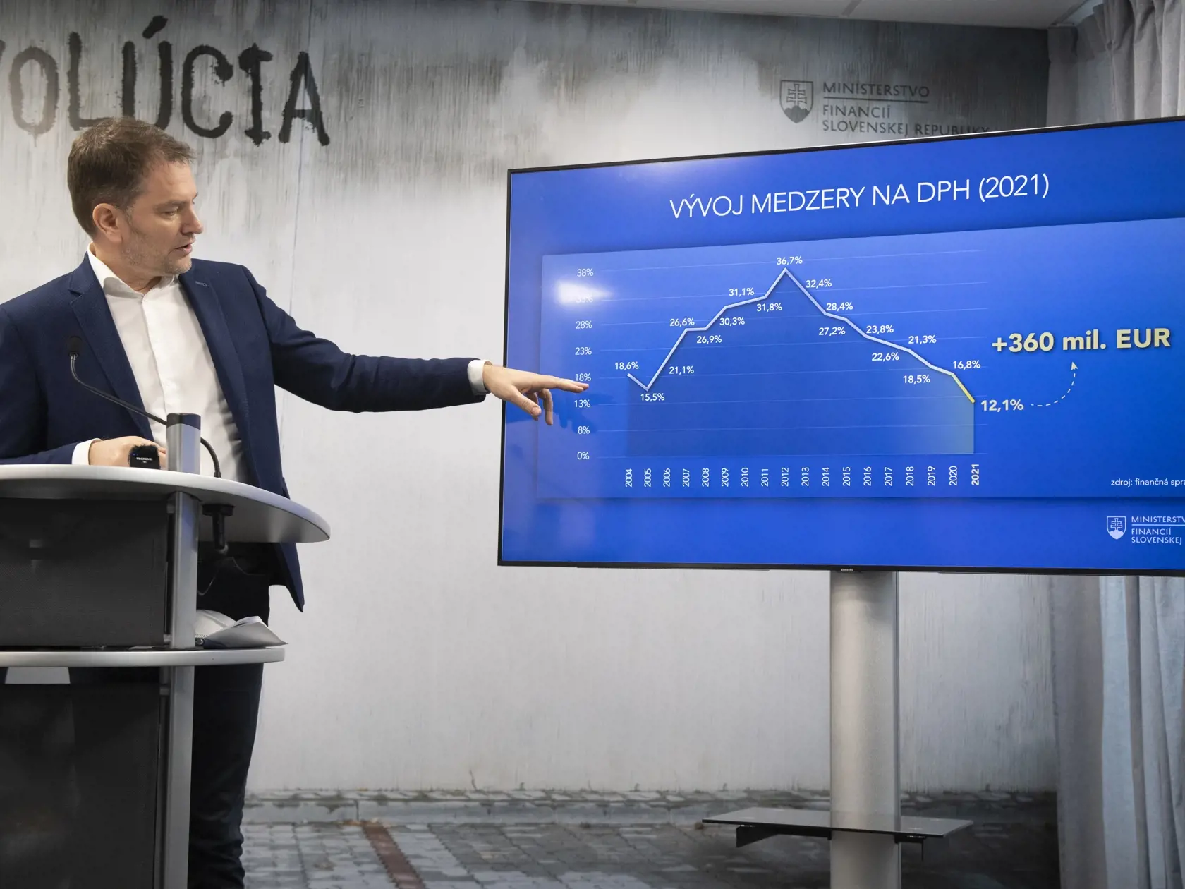 Na snímke sprava podpredseda vlády a minister financií SR Igor Matovič (OĽaNO) a štátny tajomník ministerstva financií Marcel Klimek počas tlačovej konferencie ohľadne výberu DPH za rok 2021 v Bratislave v piatok 8. apríla 2022. FOTO TASR - Pavel Neubauer






 
