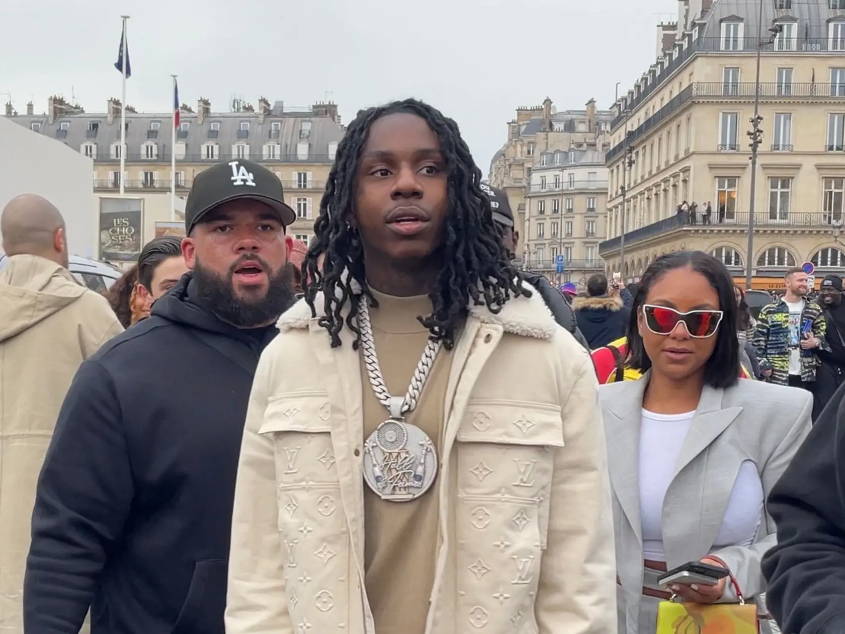 Celebrityna prehliadke Louis Vuitton v Paríži