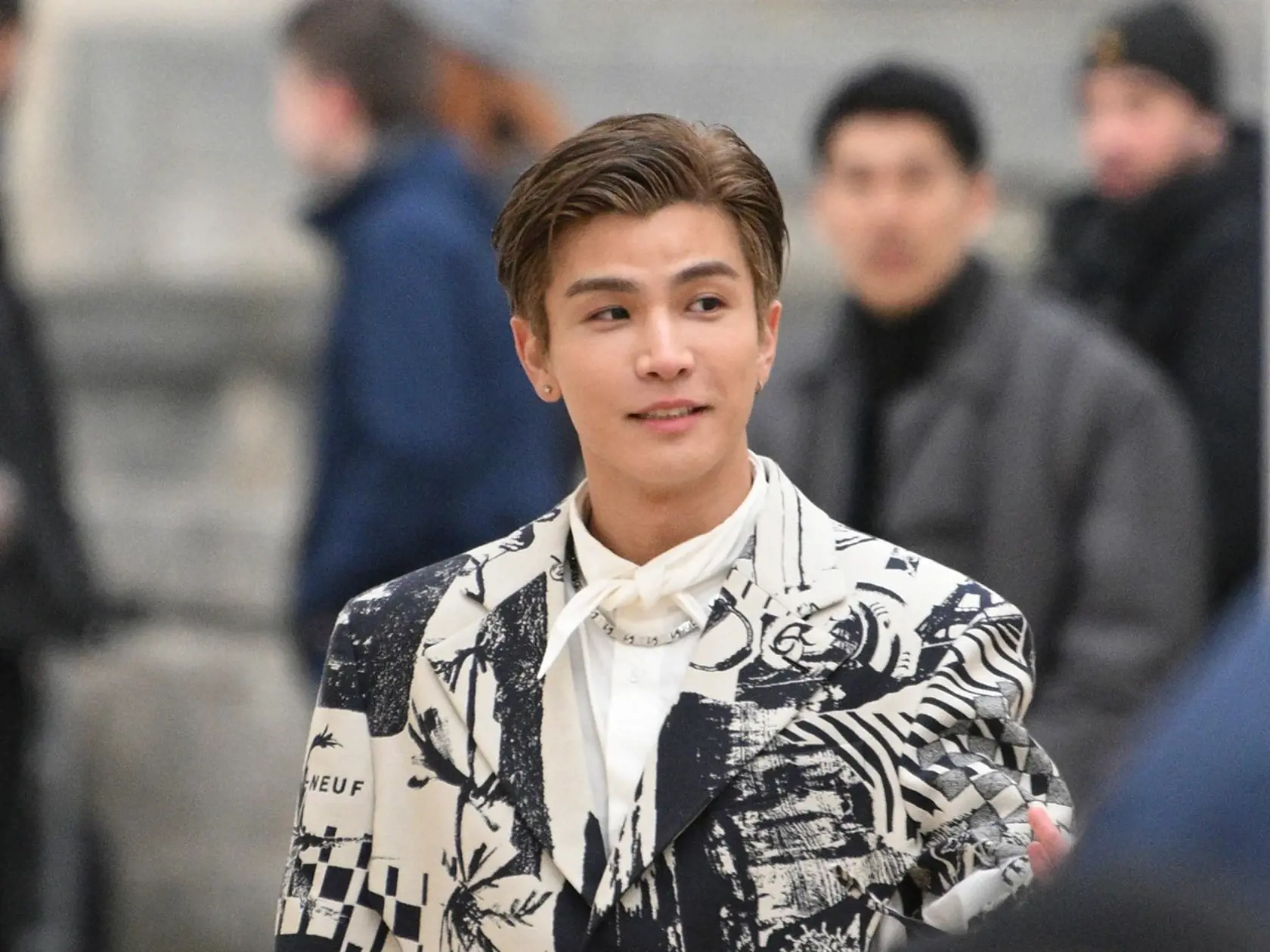 Celebrityna prehliadke Louis Vuitton v Paríži
