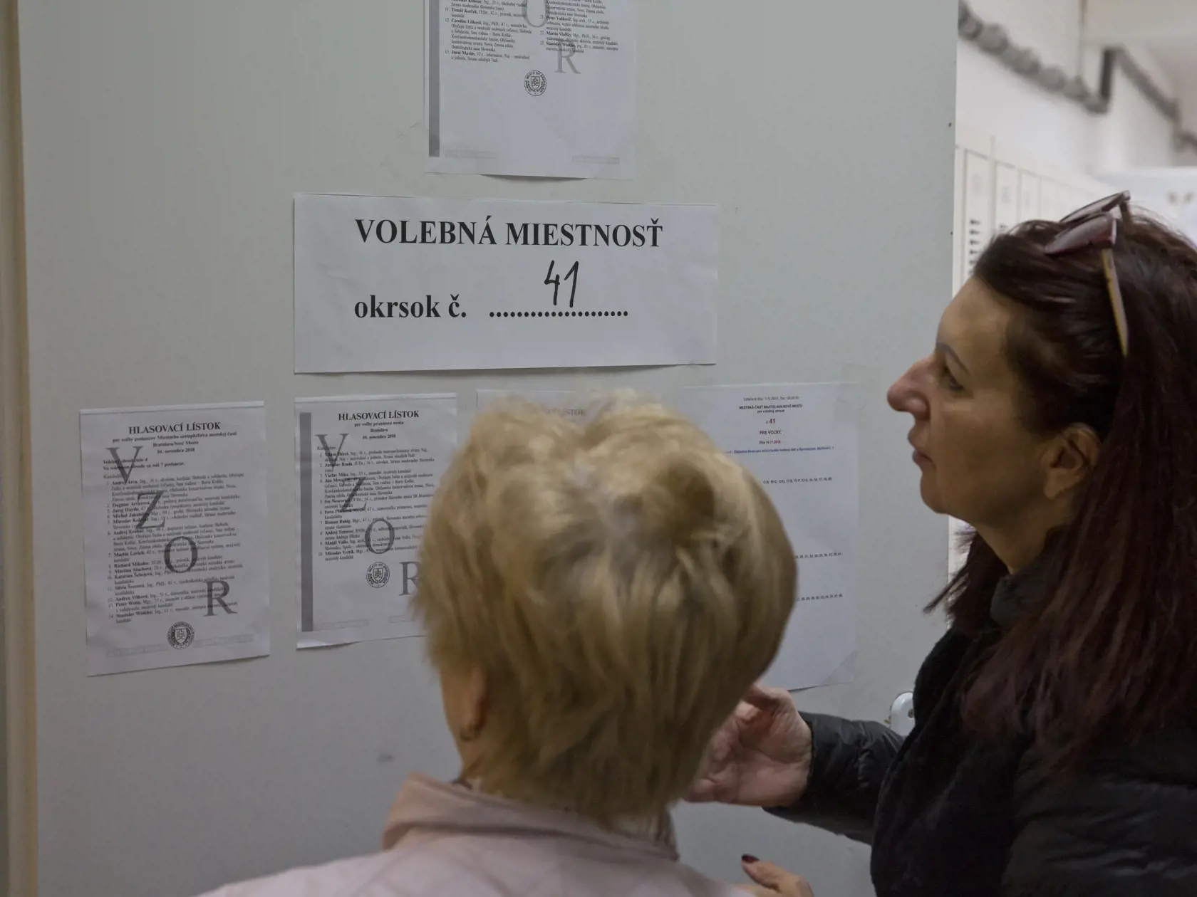 Komunálne voľby vo volebného okrsku 40,41, ZŠ Skalička.