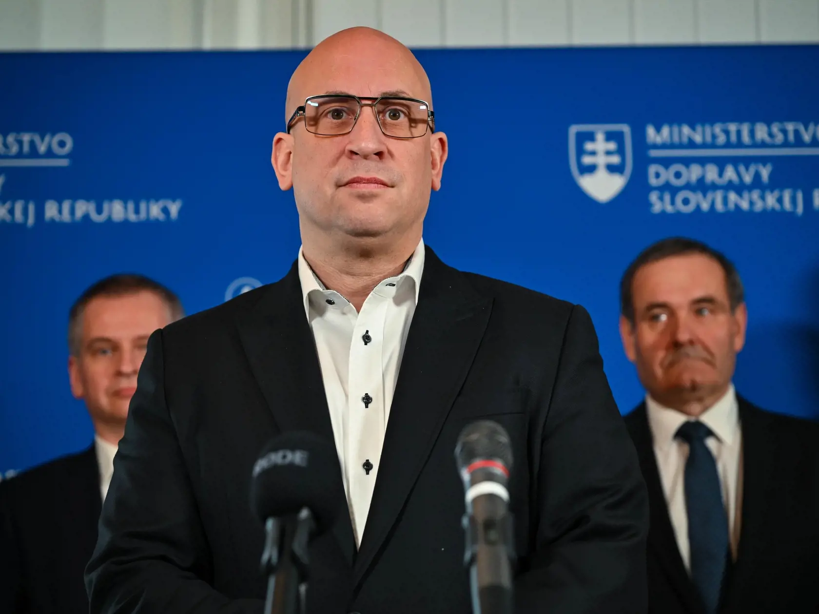 Na snímke minister dopravy SR Jozef Ráž ml. (nominant Smeru-SD) počas tlačovej konferencie Ministerstva dopravy SR na tému Zmeny v stavebnom zákone, 18. januára 2024 v Bratislave. FOTO TASR - Pavol Zachar