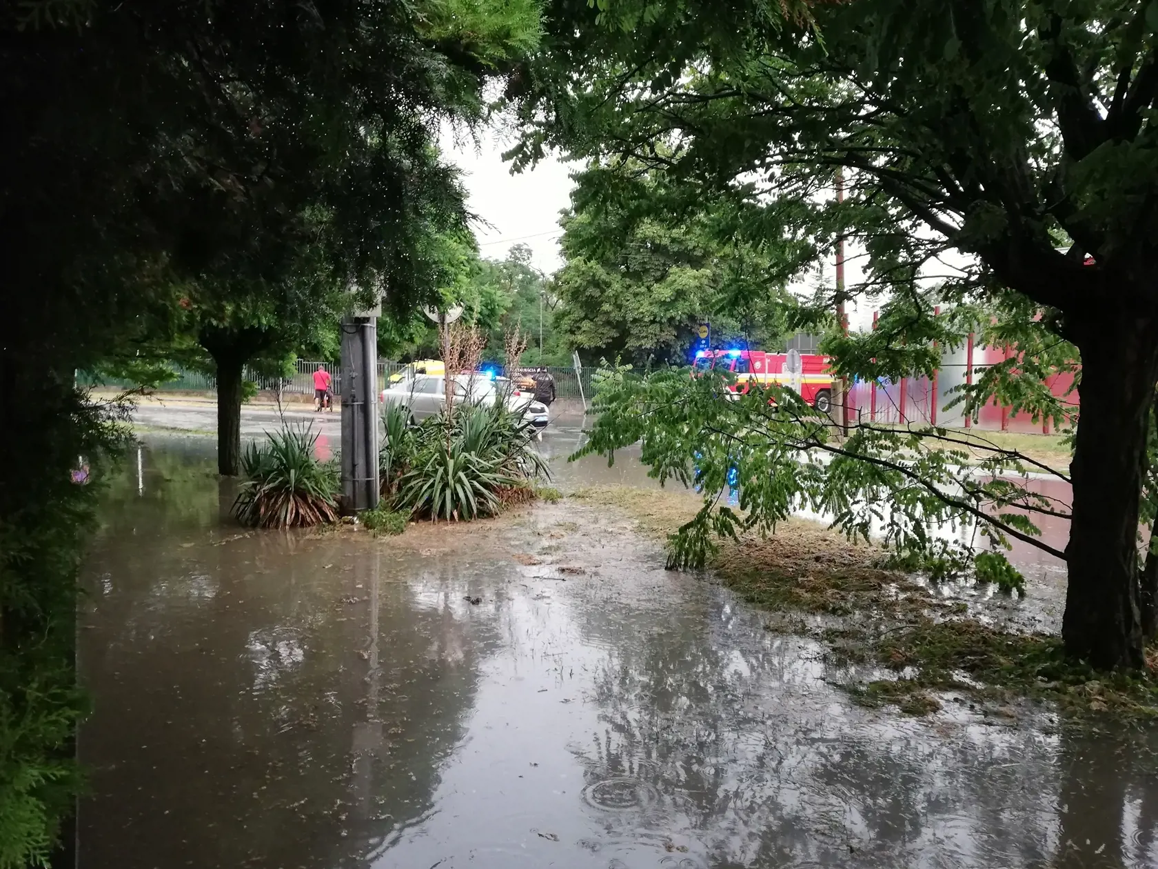 Mohutné dažde spôsobili v Šamoríne záplavy a polámané stromy.