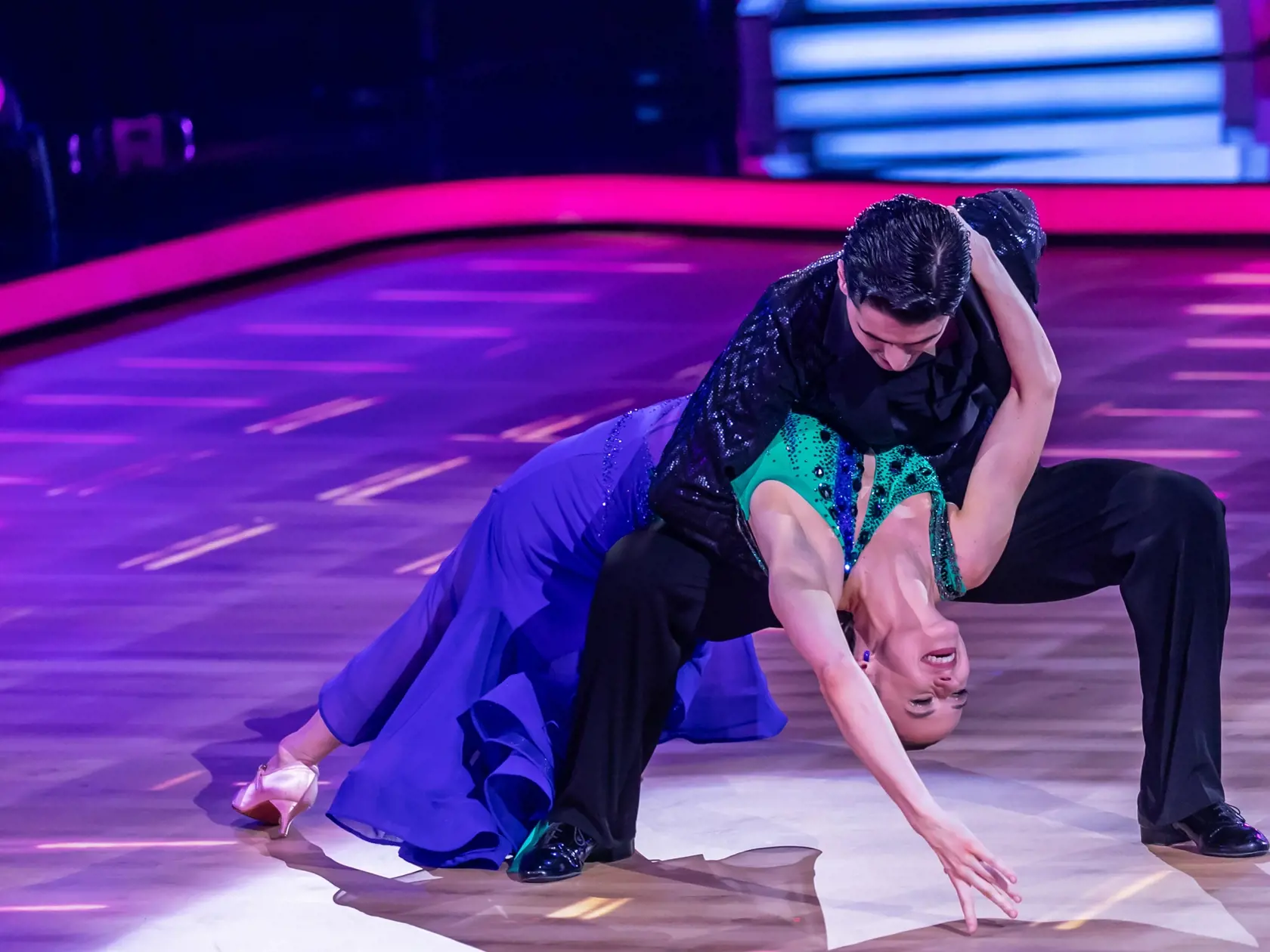 Prvé kolo Lets Dance 2024. Na snímke Anna Jakab Rakovská a Jaroslav Ihring. 