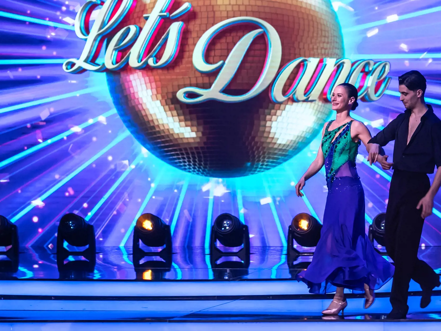 Prvé kolo Lets Dance 2024. Na snímke Anna Jakab Rakovská a Jaroslav Ihring. 