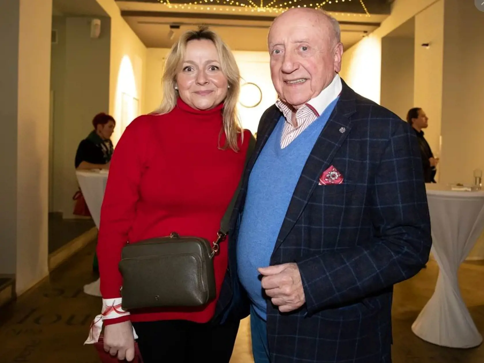 Felix Slováček s dcérou Renée Slováčkou. Tú má s bývalou modelkou a herečkou Renée Wevelsiepovou.