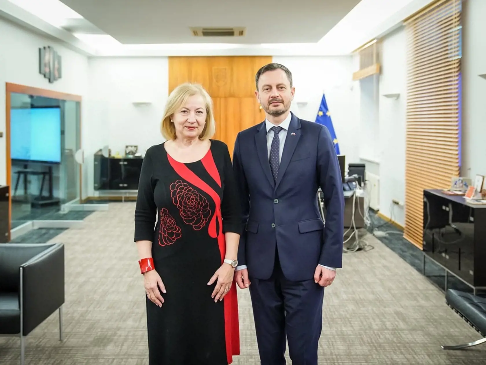 Eduard Heger a nová šéfka jeho poradného tímu Elena Kohútiková