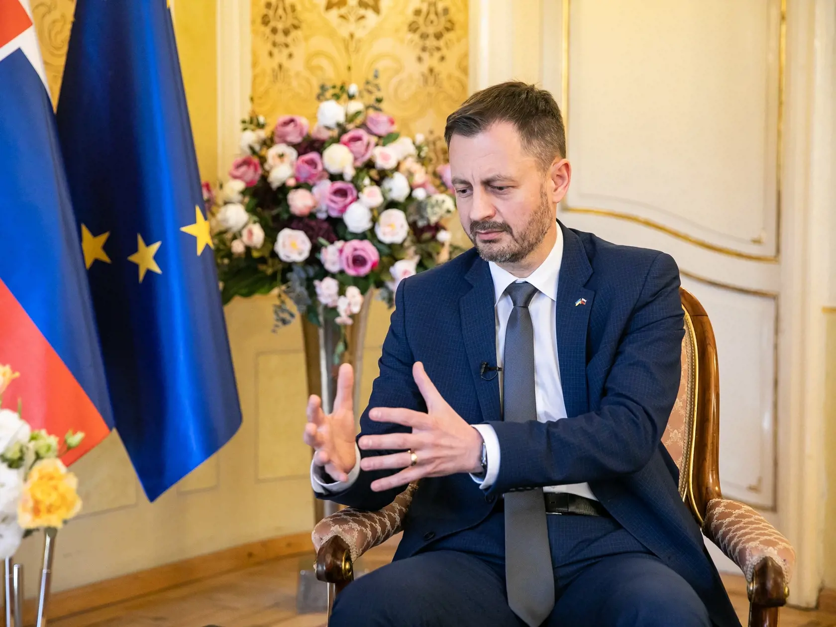 Na fotke je Eduard Heger, súčasný predseda vlády Slovenskej republiky.