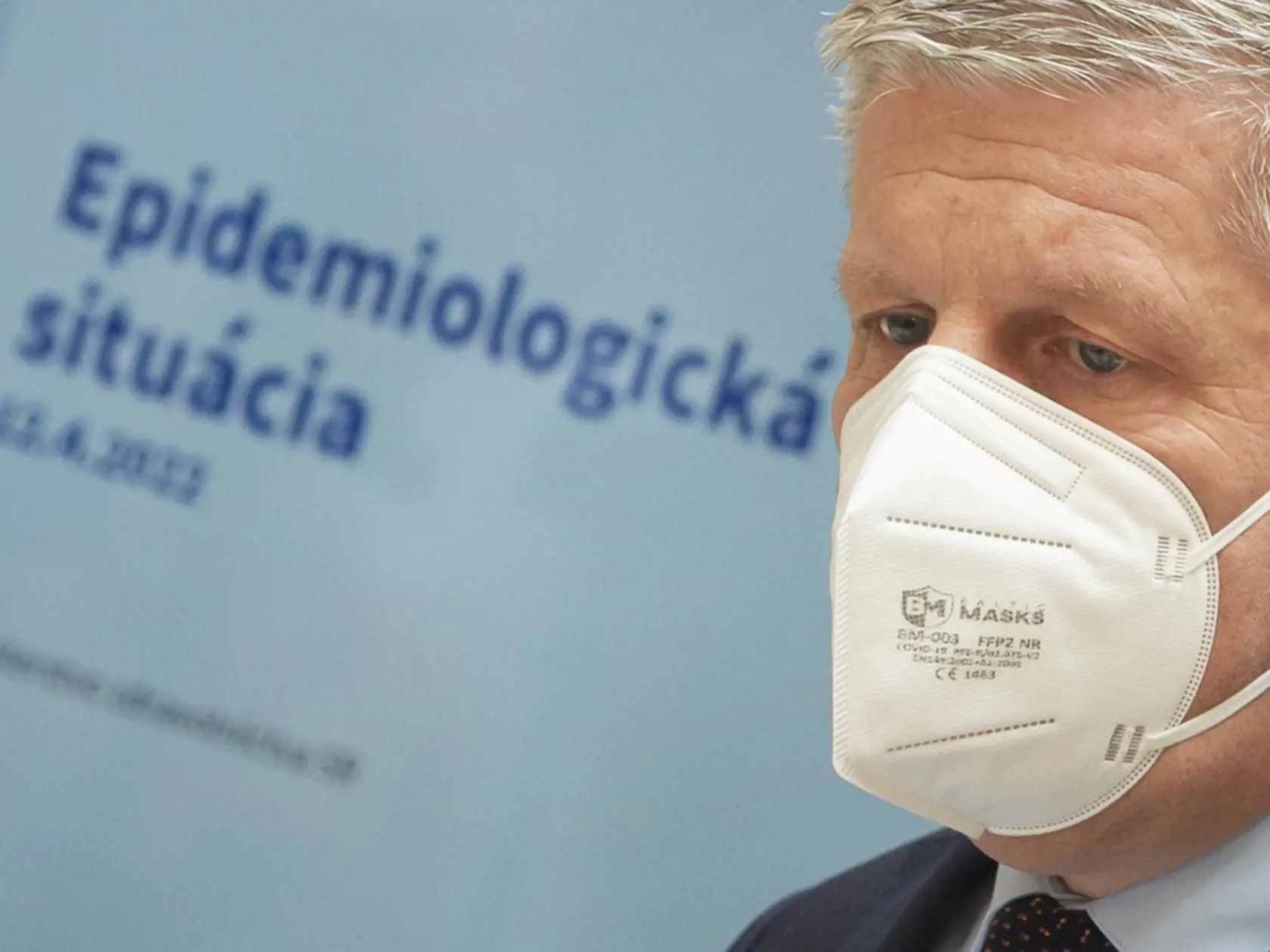 Na snímke minister zdravotníctva SR Vladimír Lengvarský (nominant OĽaNO) na brífingu s novinármi počas 75. schôdze vlády SR 12. apríla 2022 v Bratislave. FOTO TASR - Martin Baumann