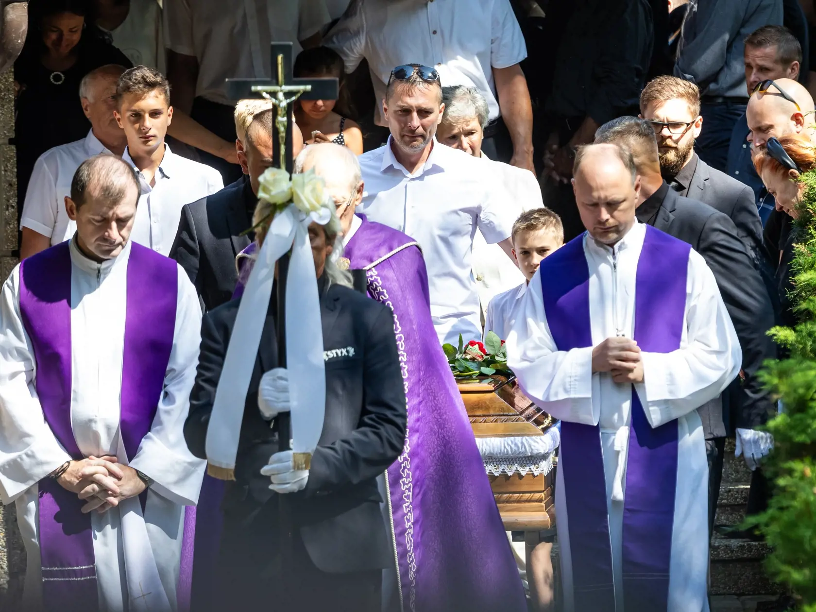 Pohreb Andrey, ktorú zavraždil stalker Ján v Novej Dubnici.