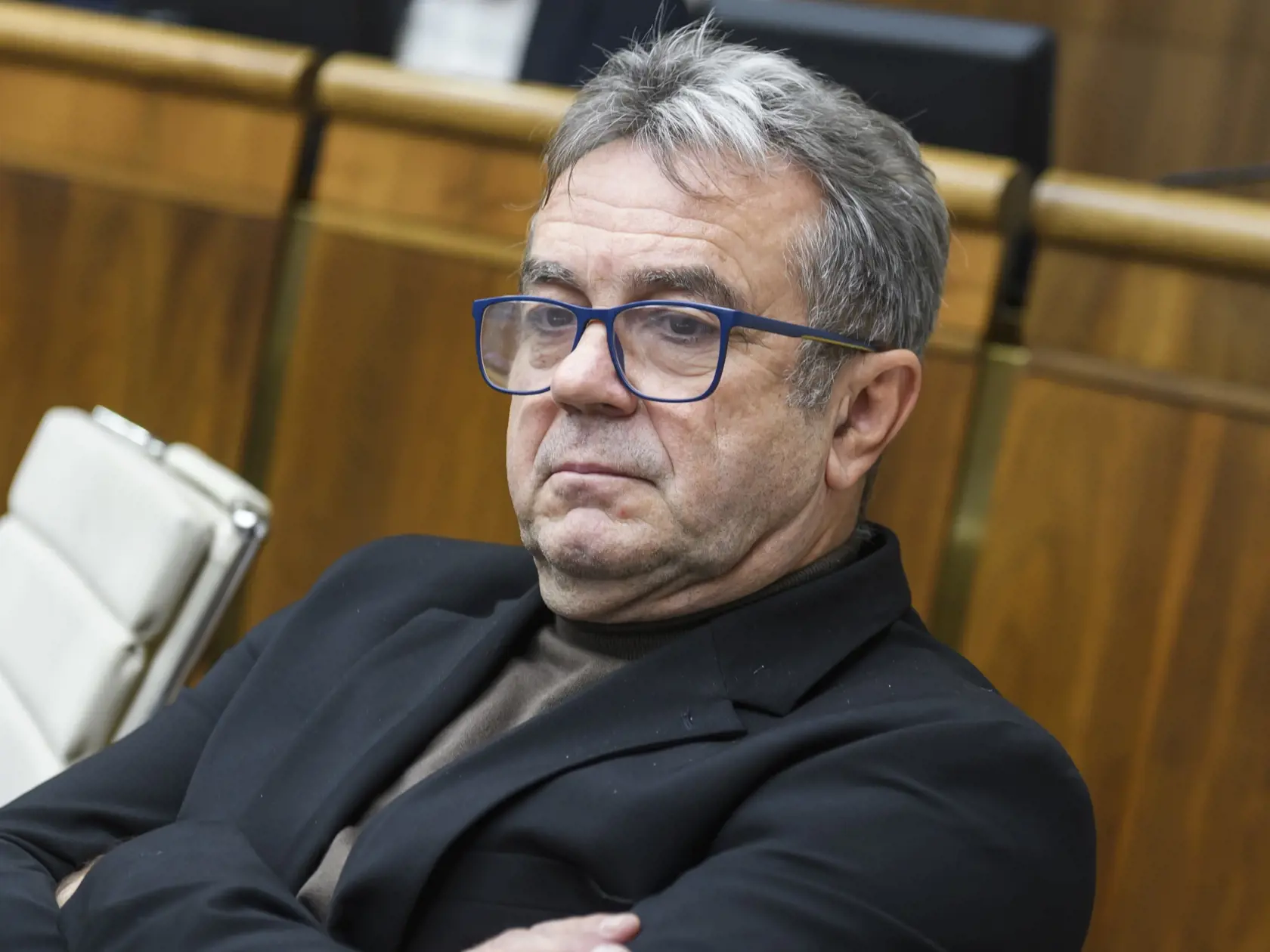 Na snímke poslanec NR SR Jozef Pročko (hnutie Slovensko) počas 6. schôdze parlamentu v Bratislave 19. decembra 2023. FOTO TASR - Jaroslav Novák