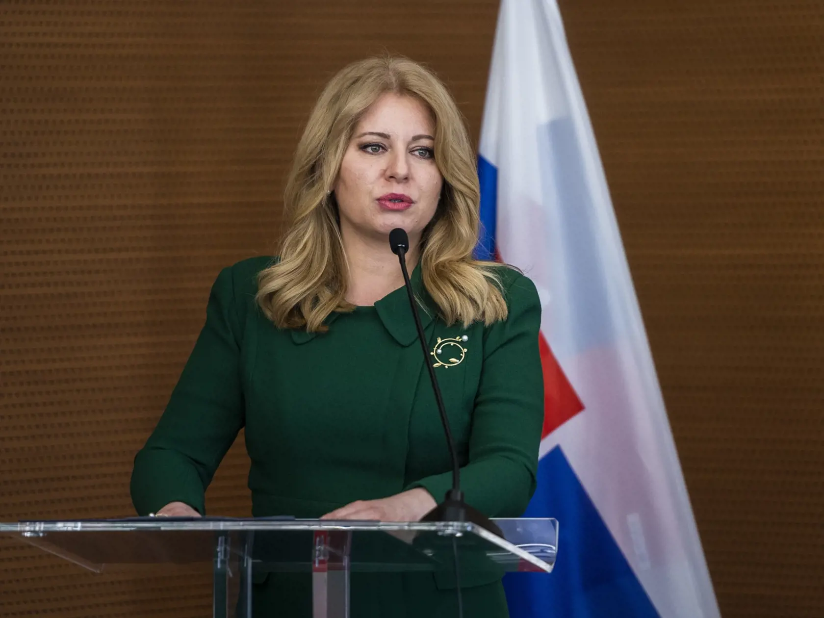 Na snímke prezidentka SR Zuzana Čaputová počas otvorenia podnikateľského fóra B2B v Ríme 21. apríla 2022. FOTO TASR - Jaroslav Novák