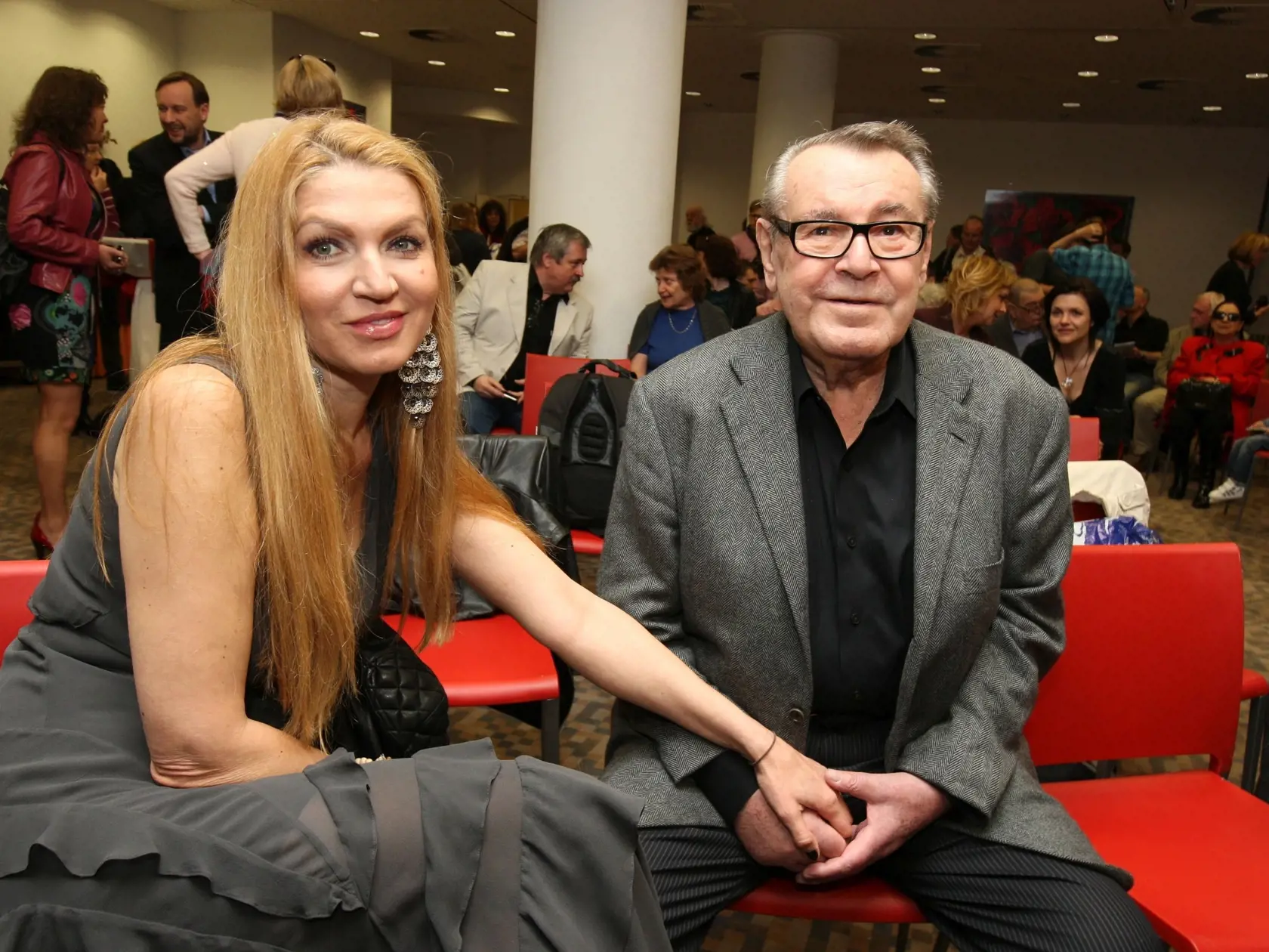 Miloš Forman s manželkou Martinou