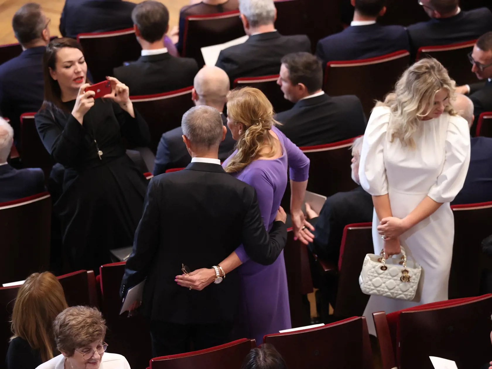 Bývalý český premiér Andrej Babiš a jeho manželka Monika počas inaugurácie nového prezidenta Slovenskej republiky Petra Pellegriniho.