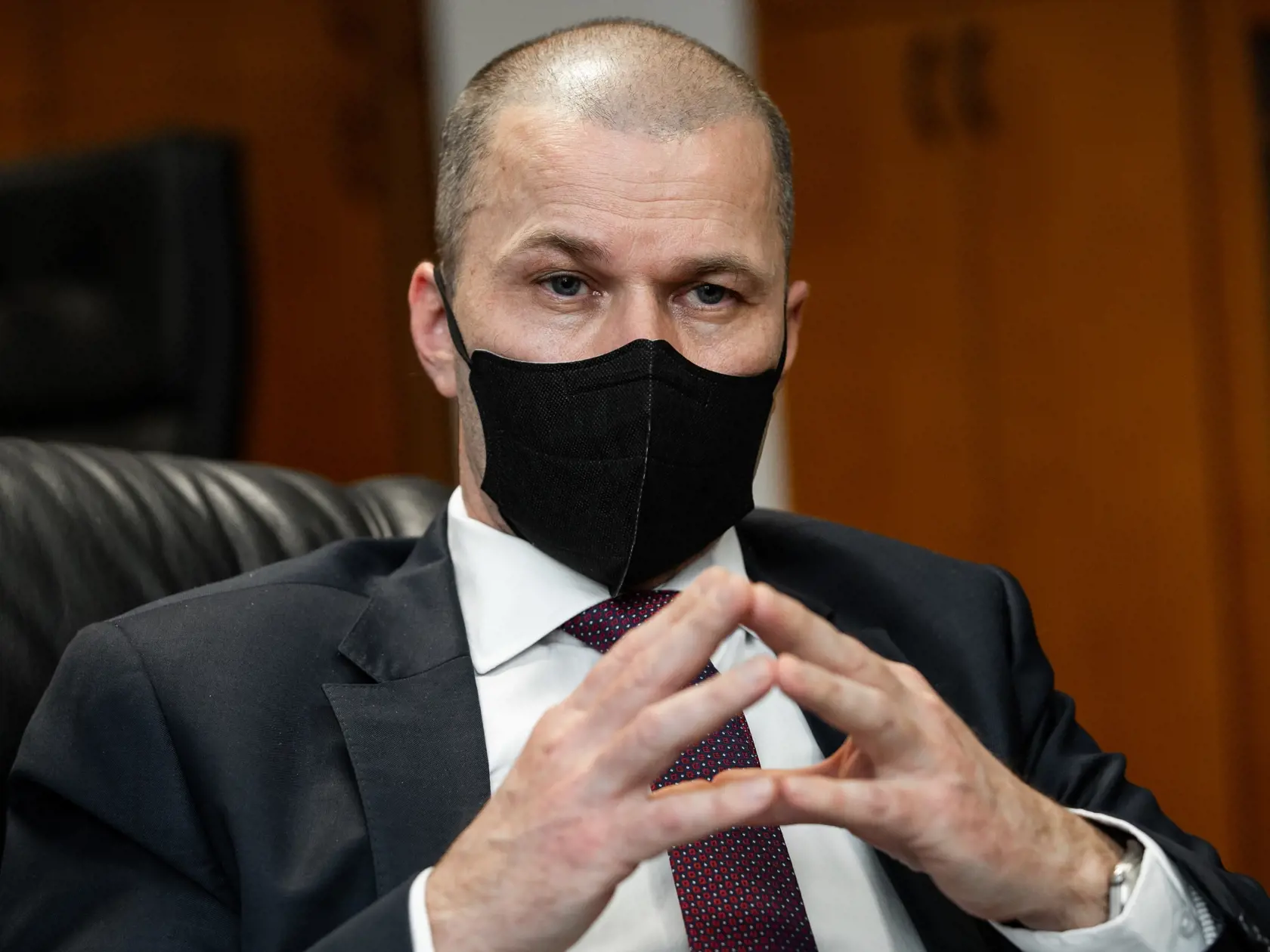 Prezident Policajného zboru Slovenskej republiky Peter Kovařík pri rozhovore v Bratislave.