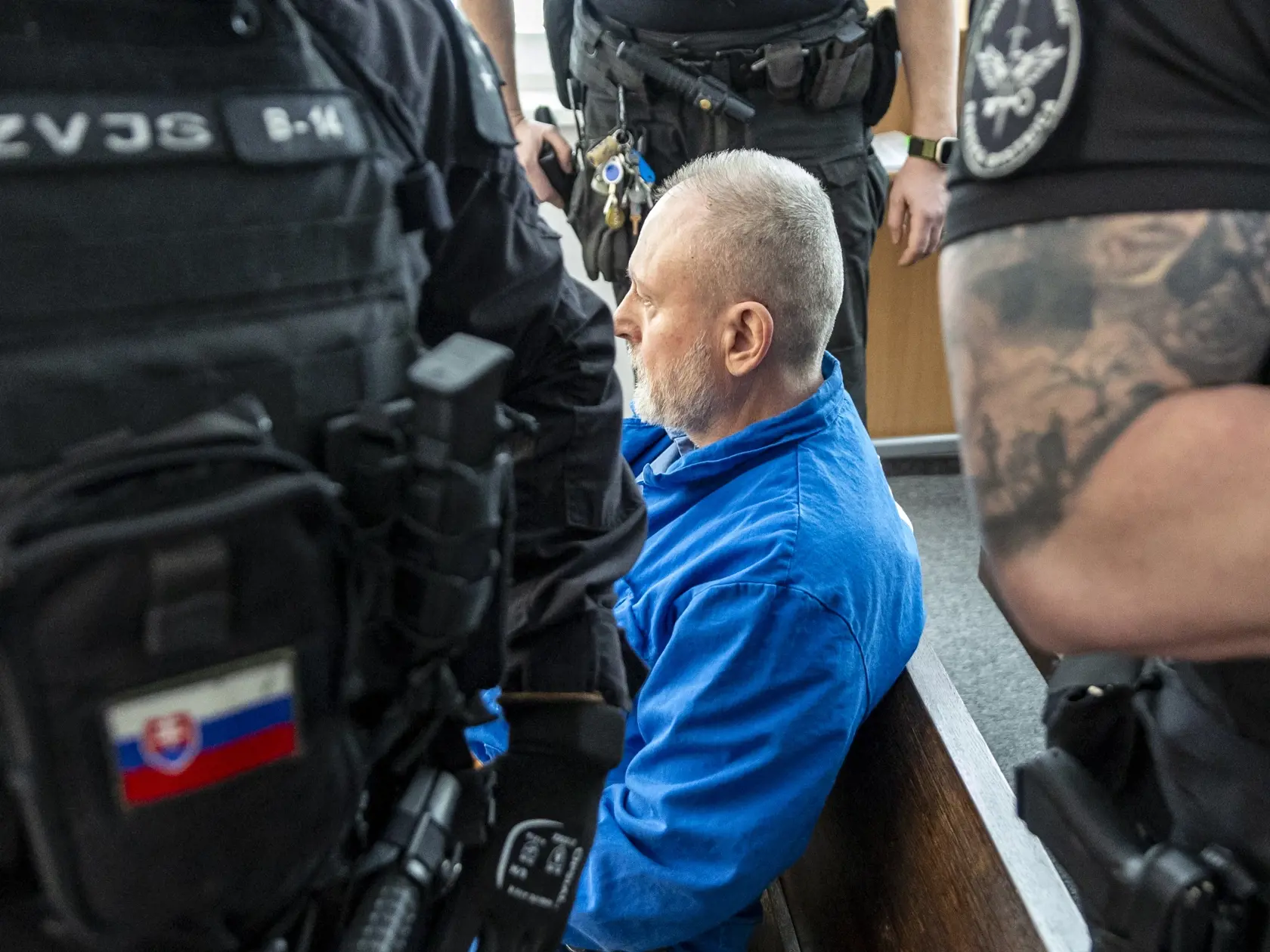 Na snímke je Robert Lališ alias Kýbel na Najvyššom súde SR v Bratislave. 