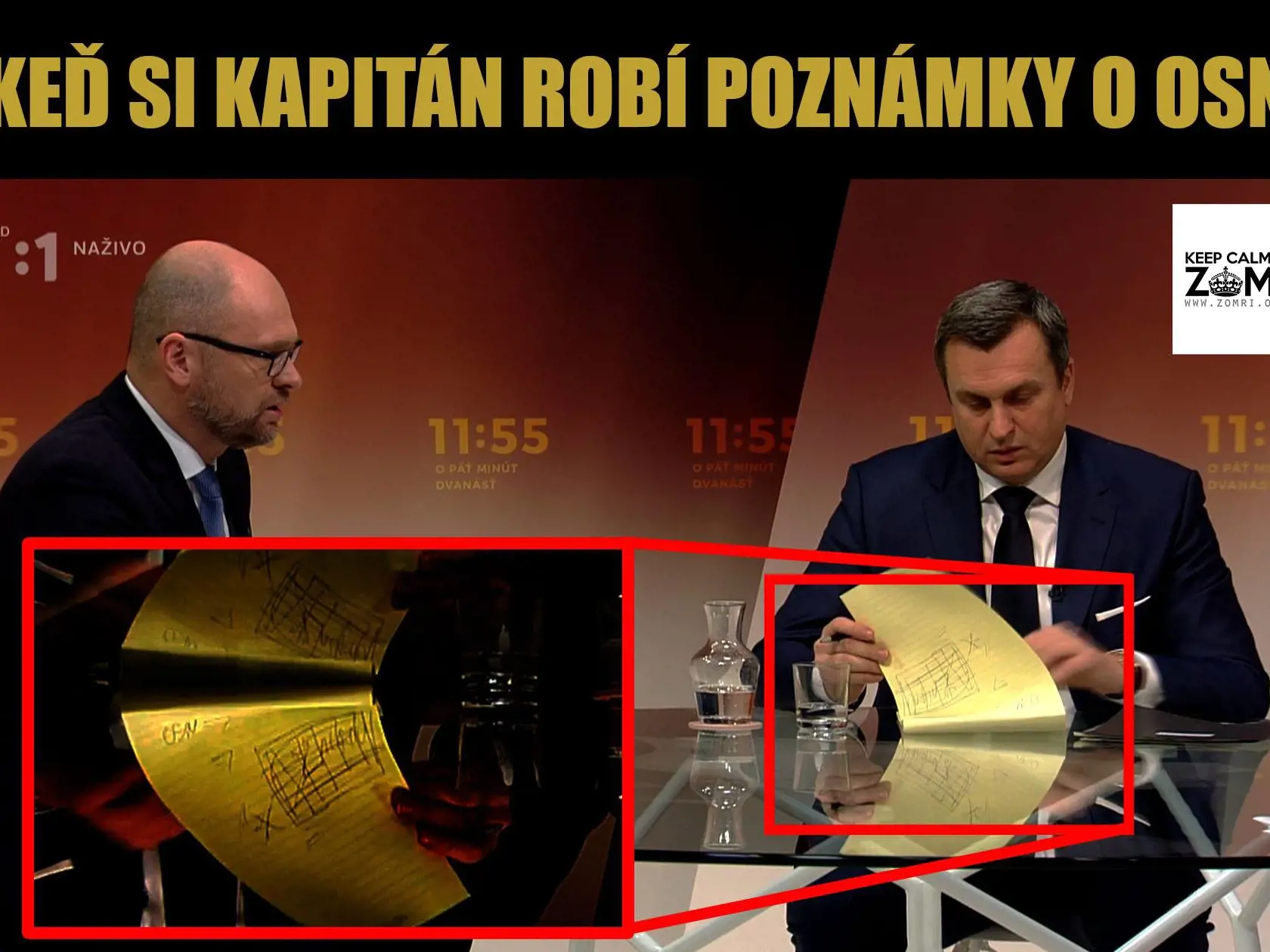 Diskusná relácia RTVS  O 5minút 12, ktorej sa v nedeľu zúčastnili predseda parlamentu Andrej Danko a predseda SaS Richard Sulík, bola živnou pôdou pre viaceré vtipy.
