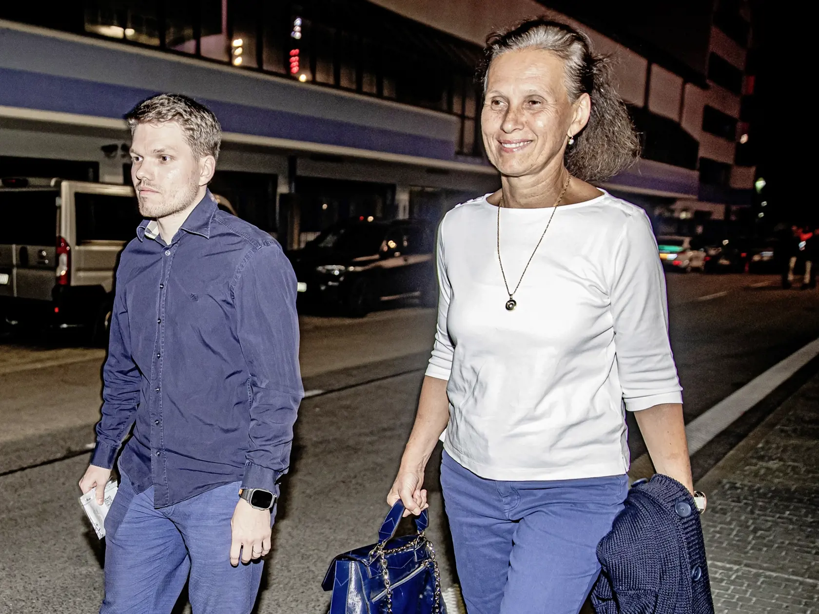 Na snímke Michal Fico a Svetlana Ficová počas zápasu J skupiny kvalifikácie UEFA Majstrovstiev Európy 2024 vo futbale medzi Slovenskom a Portugalskom na Národnom futbalovom štadióne v Bratislave.