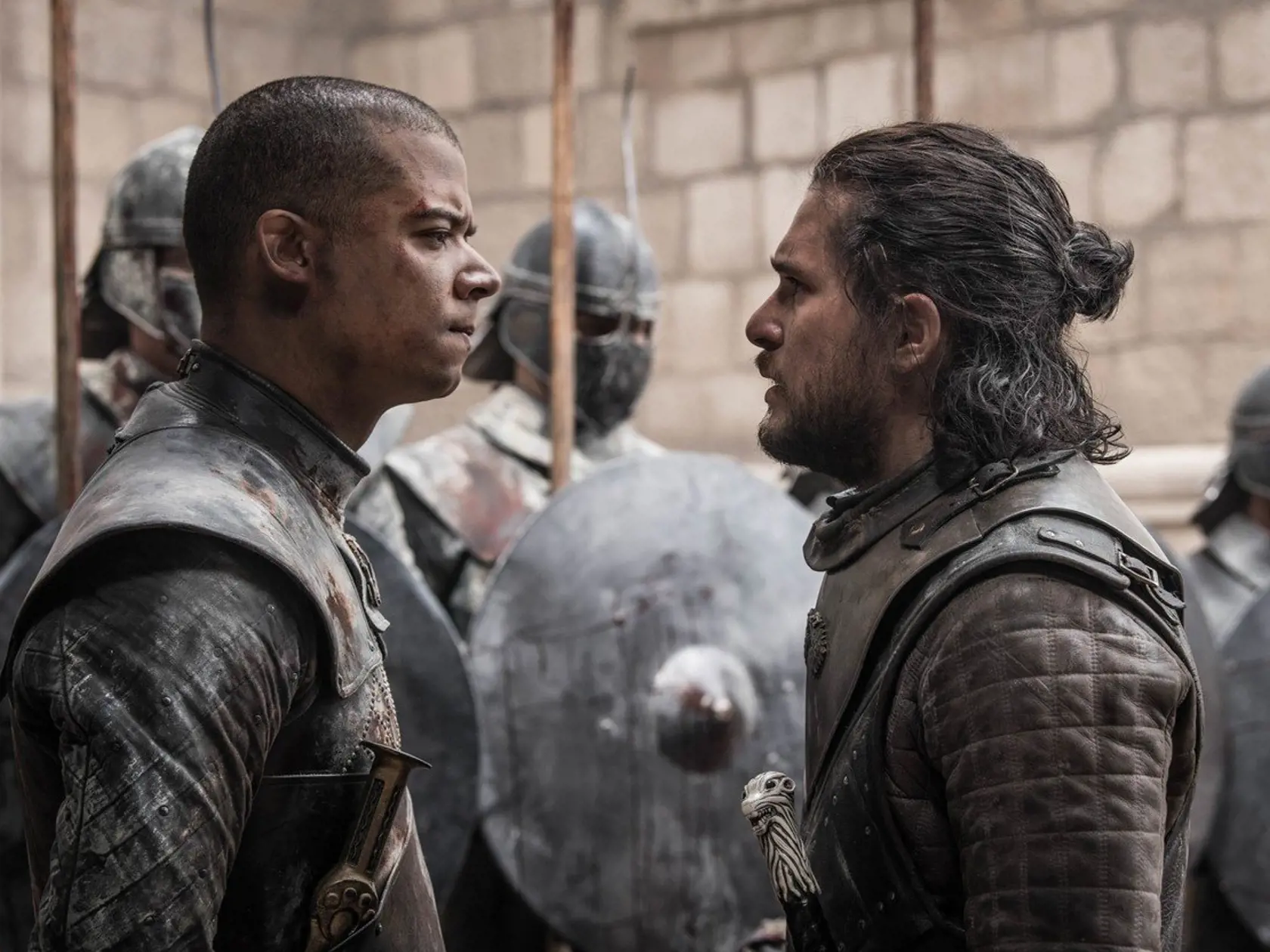 Jacob Anderson and Kit Harington