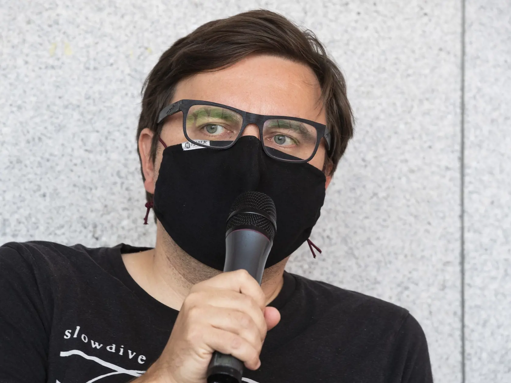 Na snímke dramaturg Daniel Majling počas tlačovej konferencie Slovenského národného divadla s tvorcami pripravovanej premiéry hry Hriech/Její pastorkyňa v Bratislave 10. septembra 2020. FOTO TASR - Jaroslav Novák