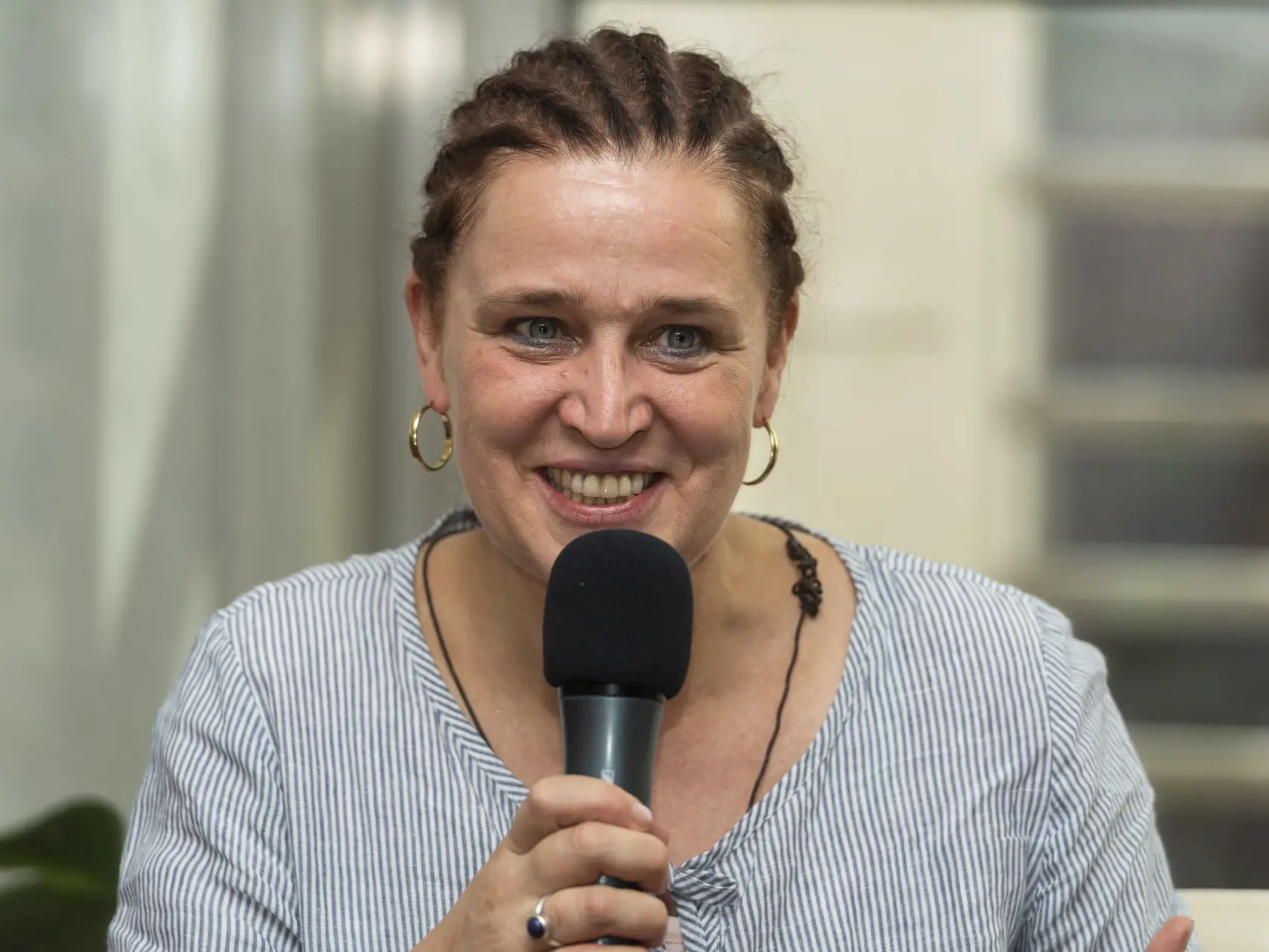 Na snímke nemecká operná speváčka Maida Hundeling počas tlačovej konferencie Slovenského národného divadla (SND) k premiére opery Giuseppe Verdi: Aida. V Bratislave 23. septembra 2020. FOTO TASR - Jaroslav Novák
