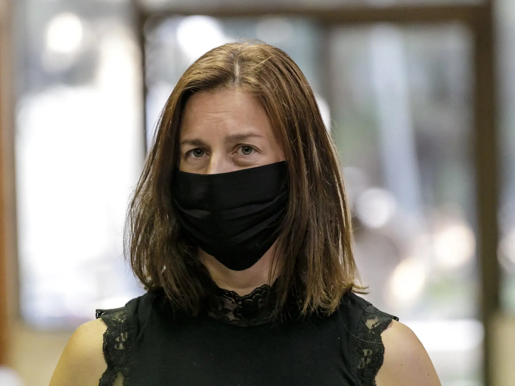 Na snímke ministerka kultúry SR Natália Milanová  (OĽaNO) počas brífingu k prijatým opatreniam na zasadnutí Ústredného krízového štábu SR v Bratislave 14. septembra 2020. FOTO TASR - Dano Veselský