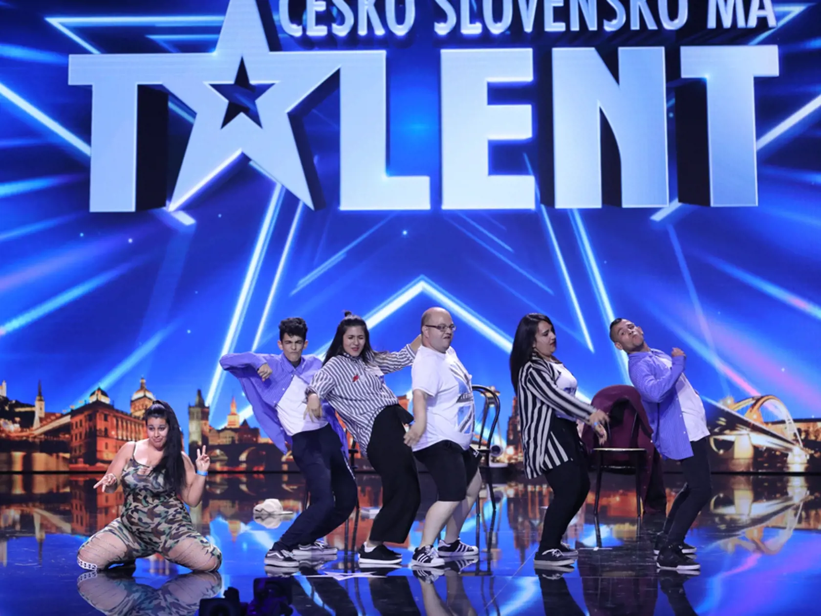 Zábery zo šou Česko Slovensko má talent.