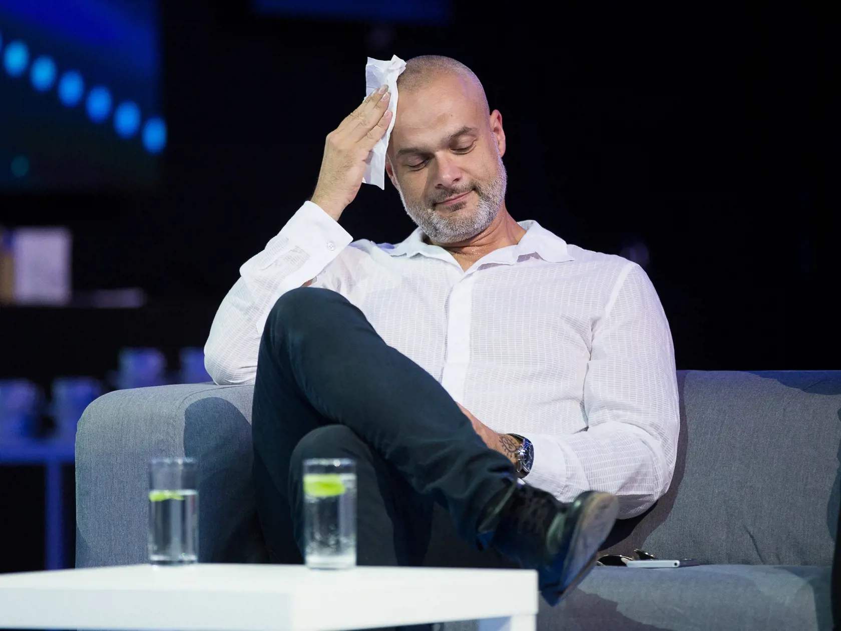 Tlačová konferencia k projektu Československo má talent 2018 v štúdiách televízie JOJ na Bratislavskej Kolibe. Na snímke Jaroslav Slávik.