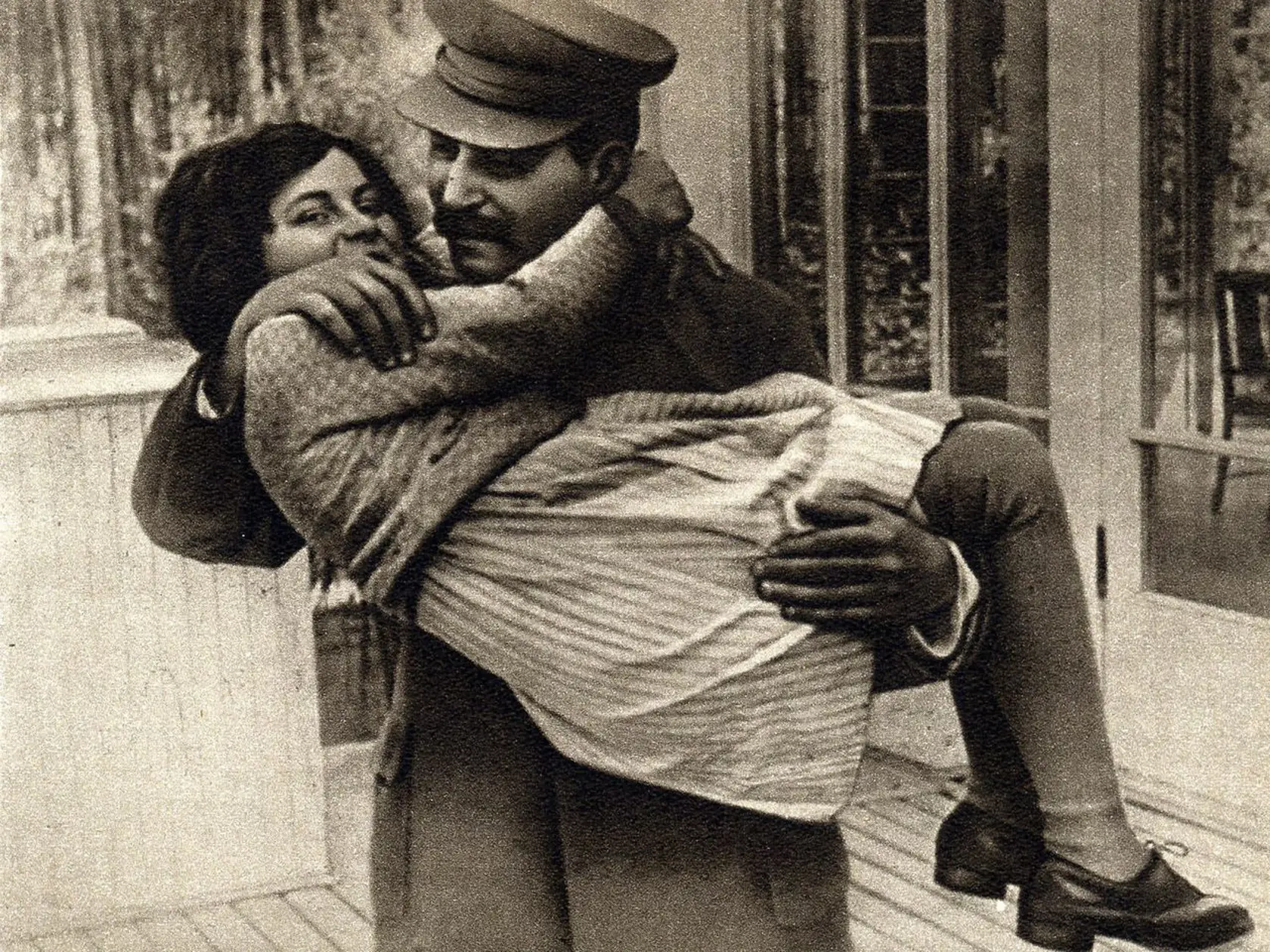 Josif Stalin so svojou dcérou Svetlanou.